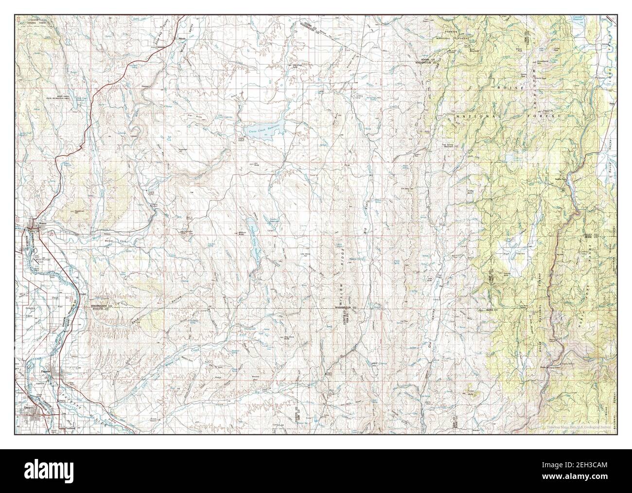 Weiser, Idaho, map 1980, 1:100000, United States of America by Timeless Maps, data U.S. Geological Survey Stock Photo