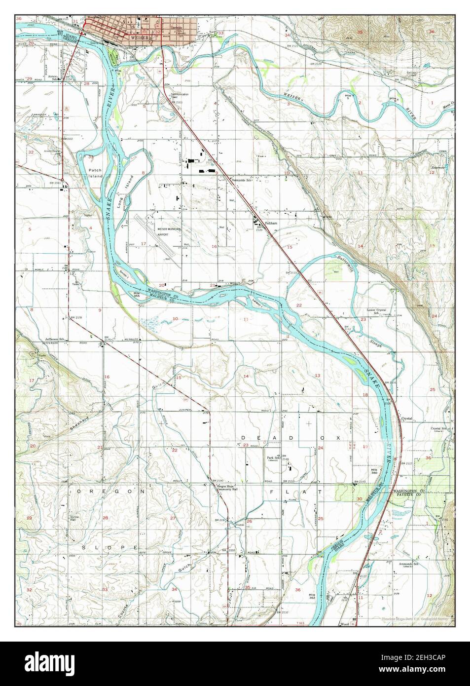Map of weiser idaho Cut Out Stock Images & Pictures Alamy