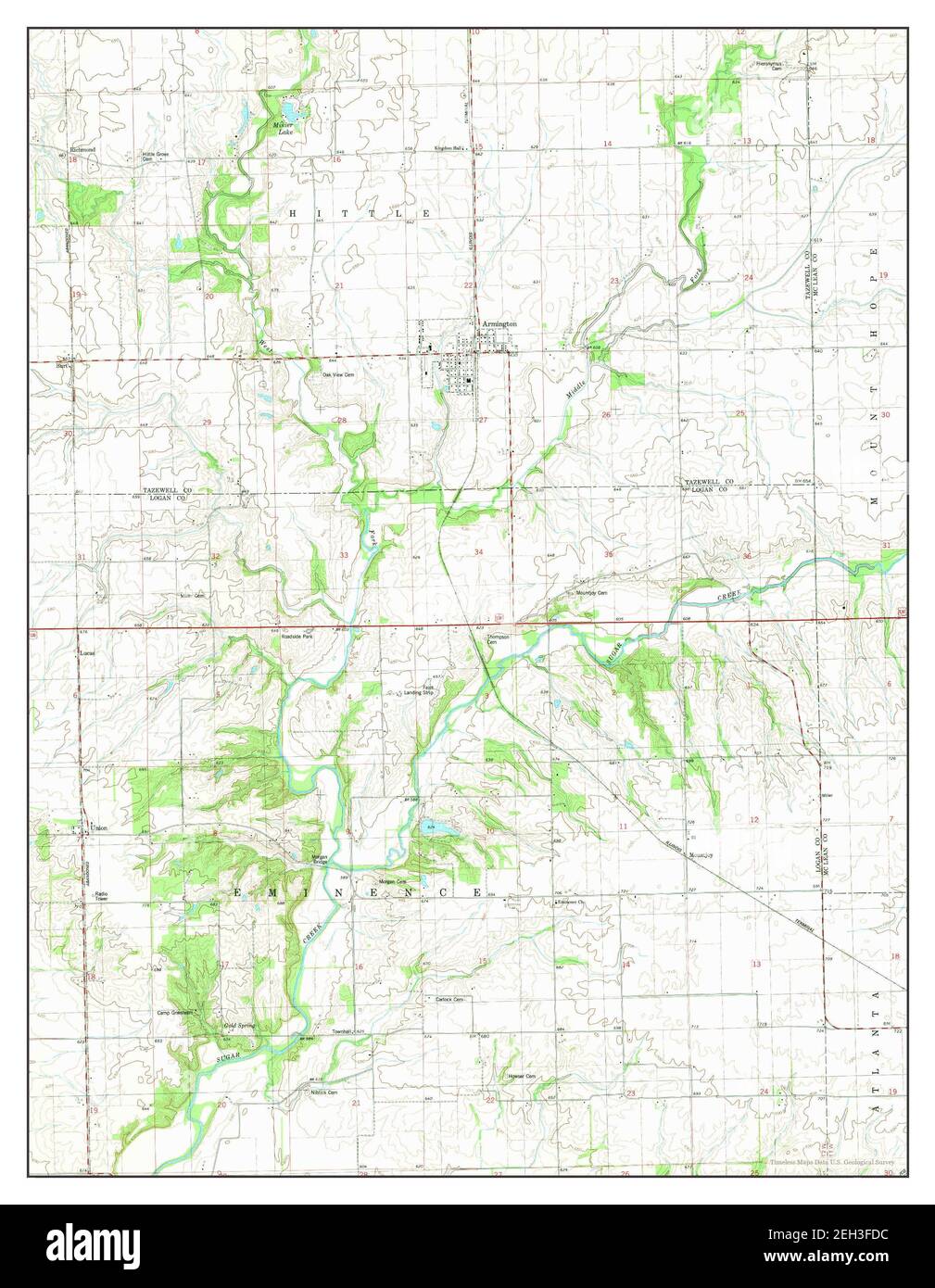 Armington, Illinois, map 1980, 124000, United States of America by Timeless Maps, data U.S