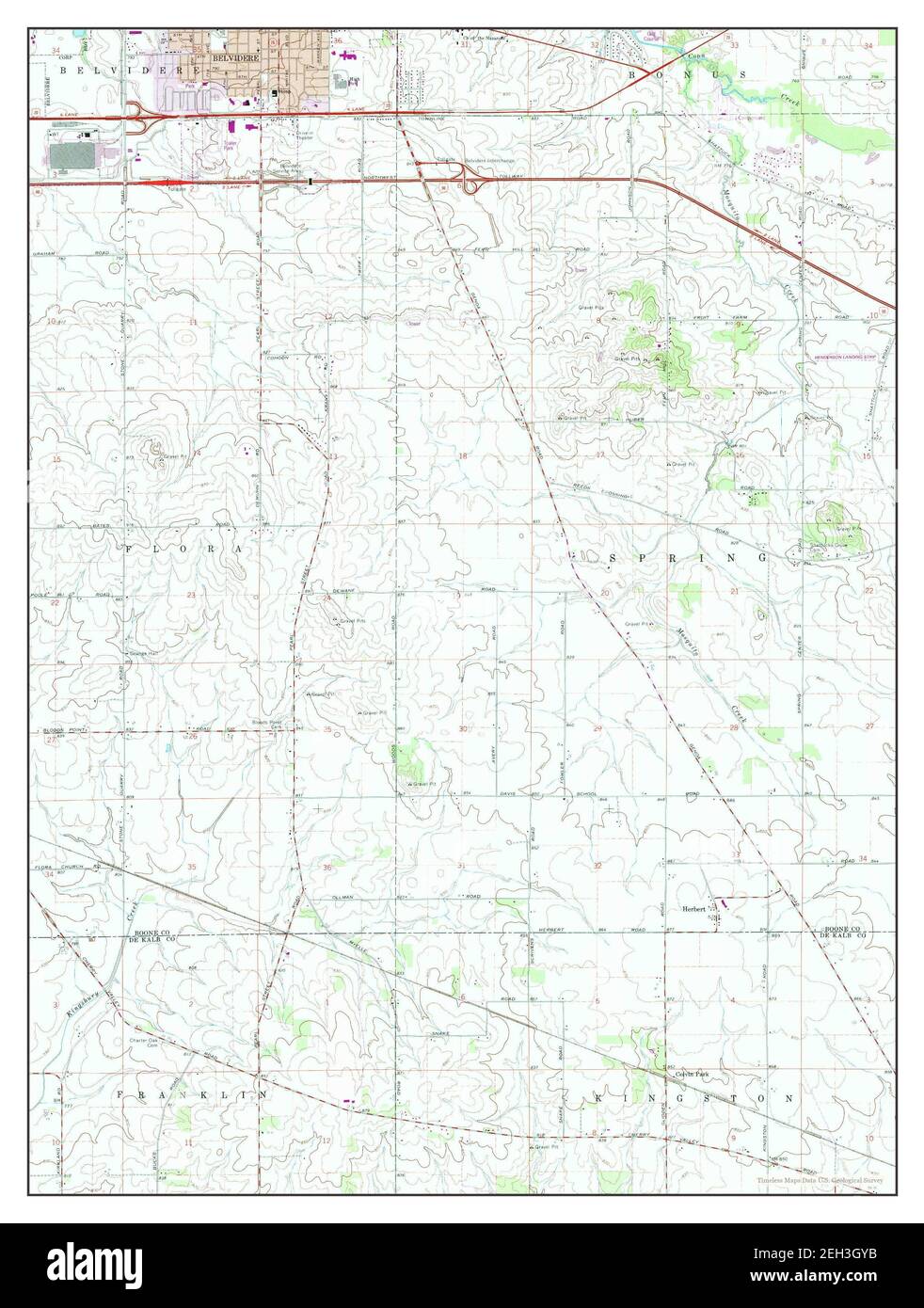 Belvidere map hires stock photography and images Alamy