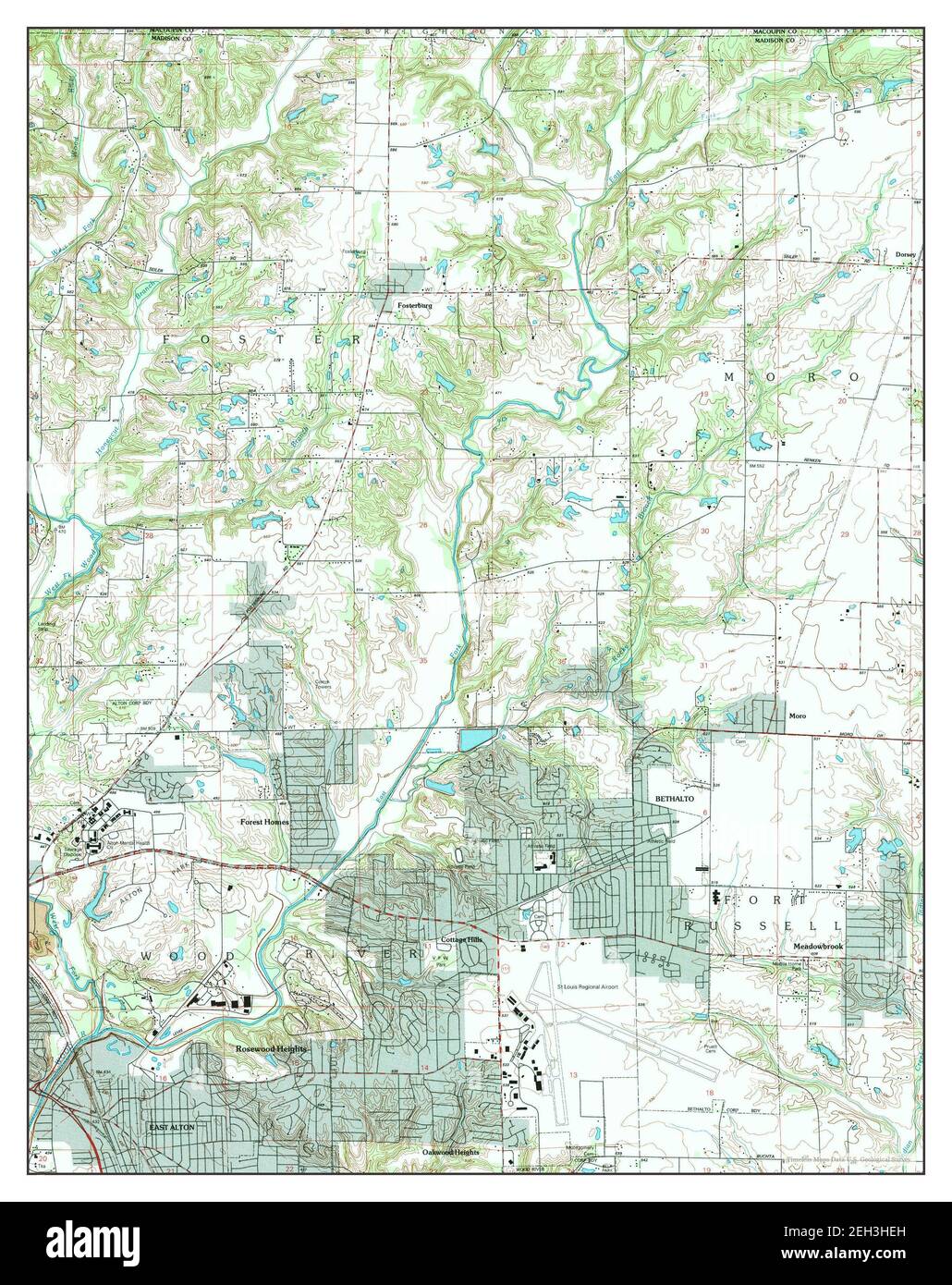 Bethalto, Illinois, map 1993, 124000, United States of America by