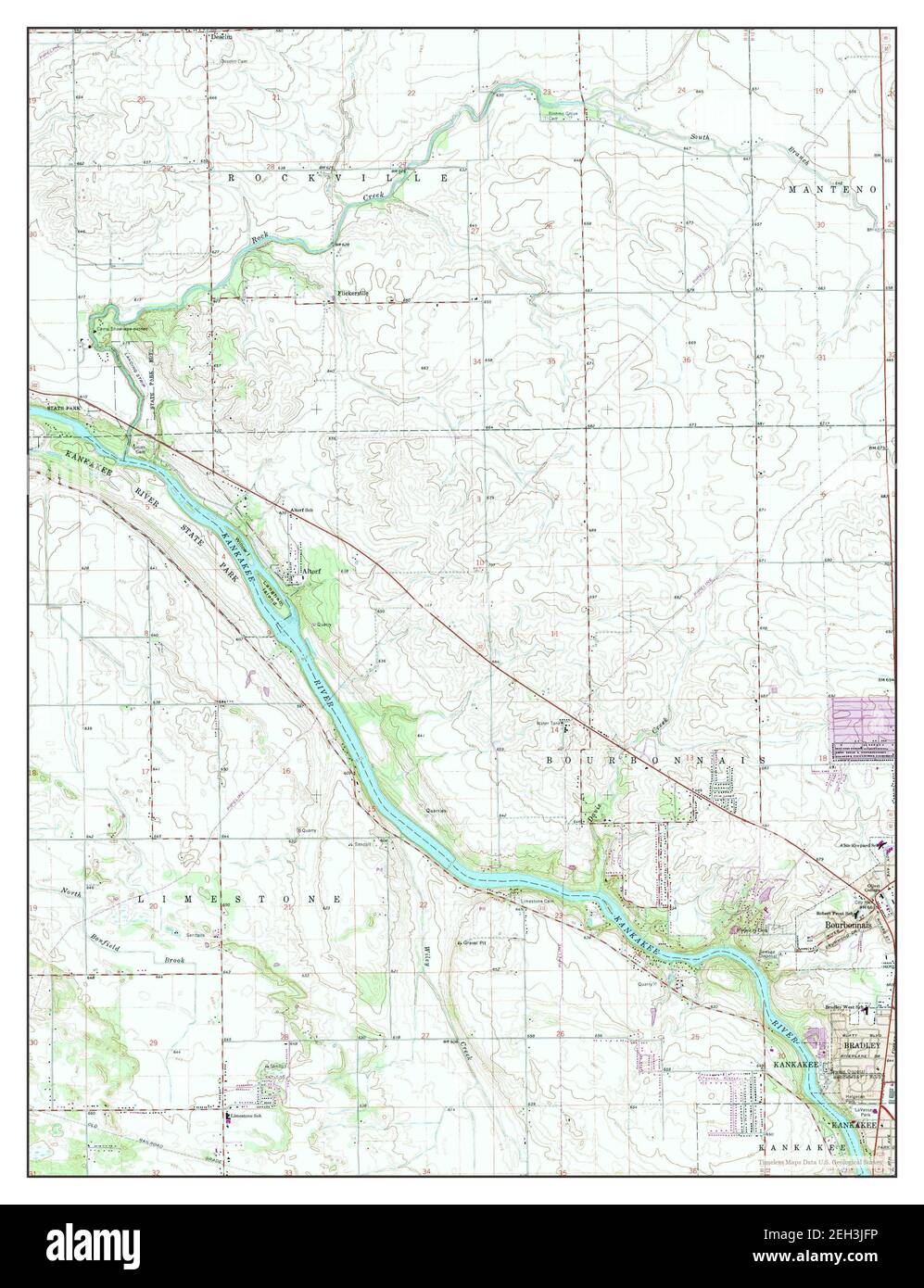 Map Of Bourbonnais Illinois Bourbonnais, Illinois, Map 1963, 1:24000, United States Of America By  Timeless Maps, Data U.s. Geological Survey Stock Photo - Alamy