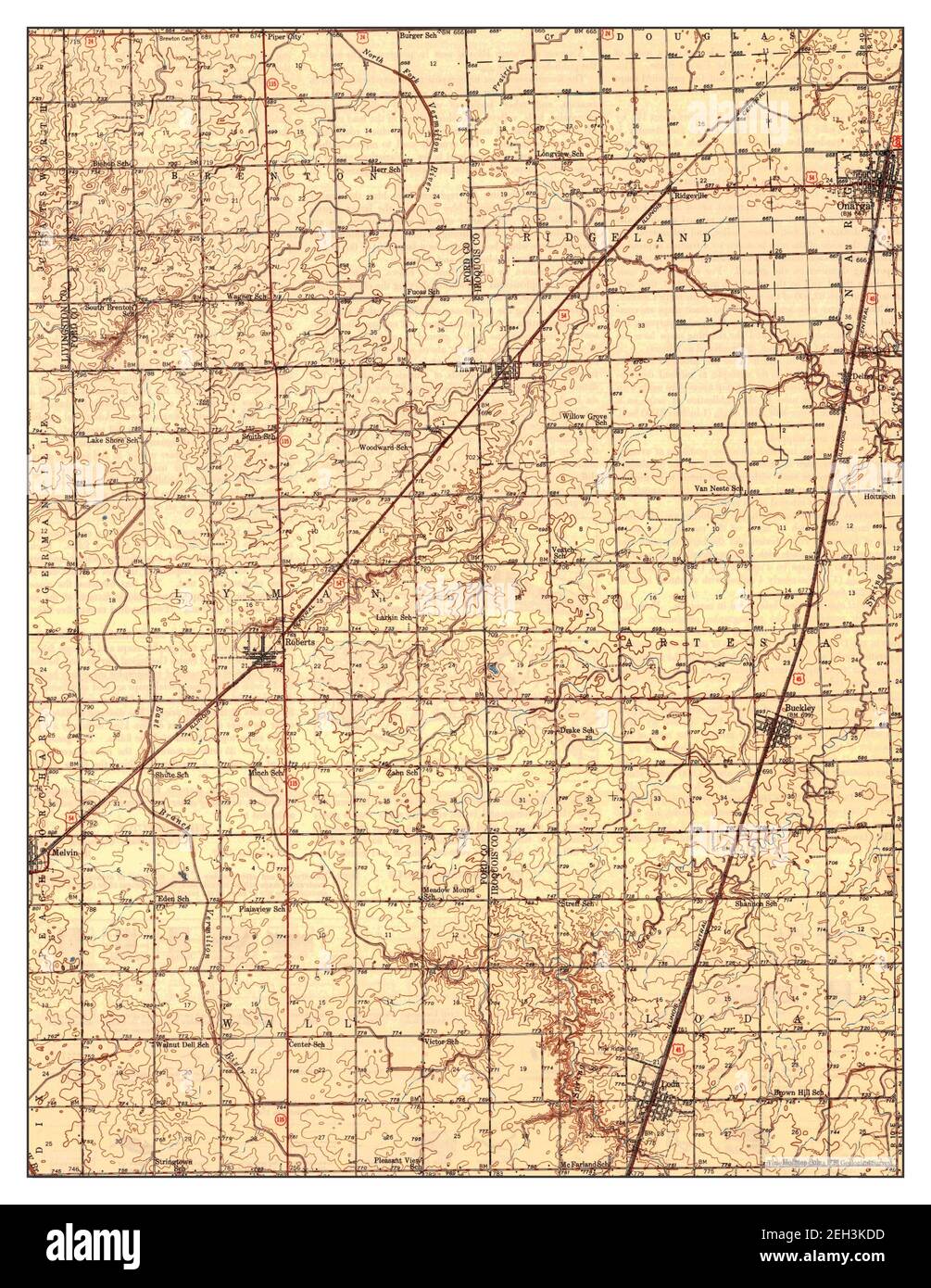 Buckley, Illinois, map 1949, 162500, United States of America by Timeless Maps, data U.S