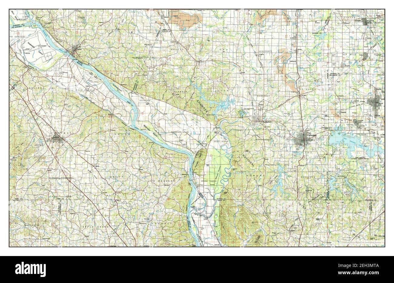 Carbondale, Illinois, map 1986, 1100000, United States of America by