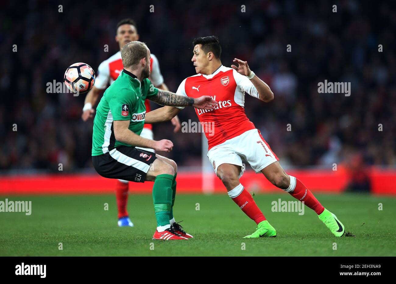 Britain Football Soccer - Arsenal v Lincoln City - FA Cup Quarter Final - The Emirates Stadium - 11/3/17 Arsenal's Alexis Sanchez in action Reuters / Paul Hackett Livepic EDITORIAL USE ONLY. No use with unauthorized audio, video, data, fixture lists, club/league logos or 'live' services. Online in-match use limited to 45 images, no video emulation. No use in betting, games or single club/league/player publications.  Please contact your account representative for further details. Stock Photo