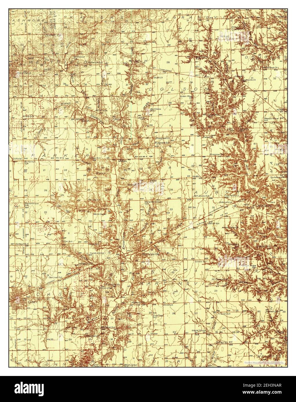 Casey, Illinois, map 1936, 148000, United States of America by Timeless Maps, data U.S