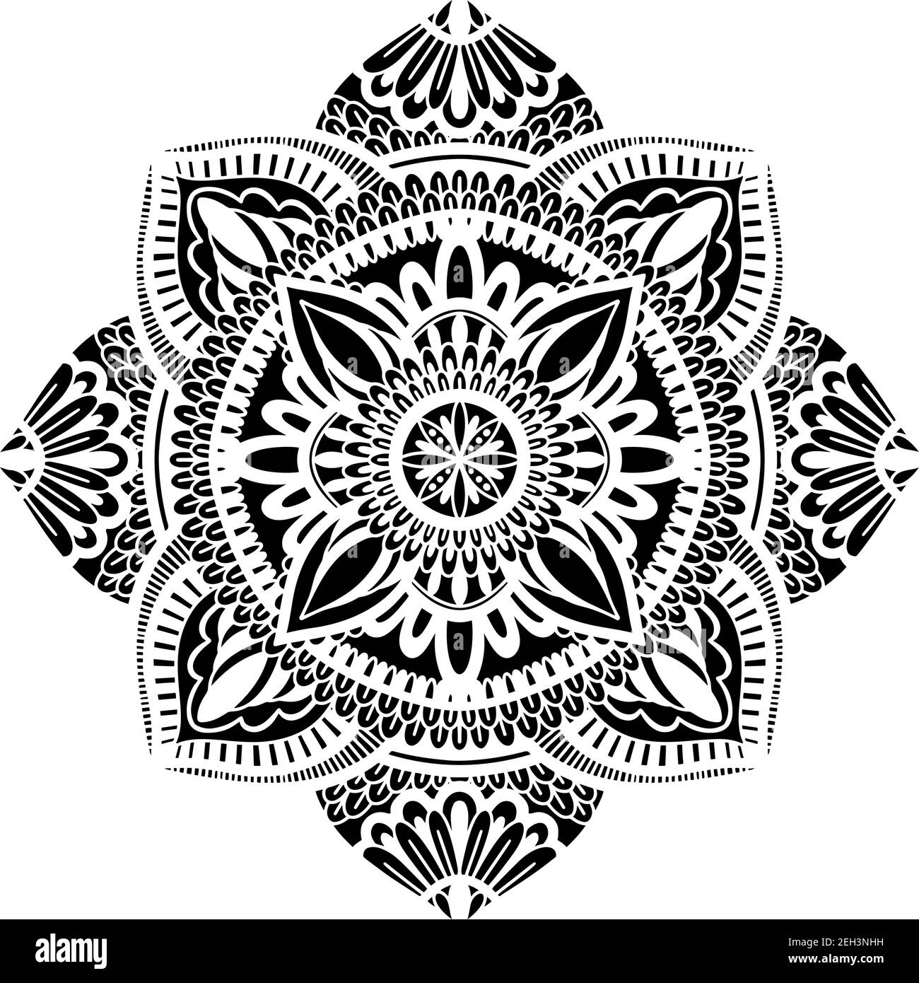 Graphic round traditional mandala abstract isolated in white  background.Boho indian shape.Ethnic oriental style Stock Vector Image & Art  - Alamy