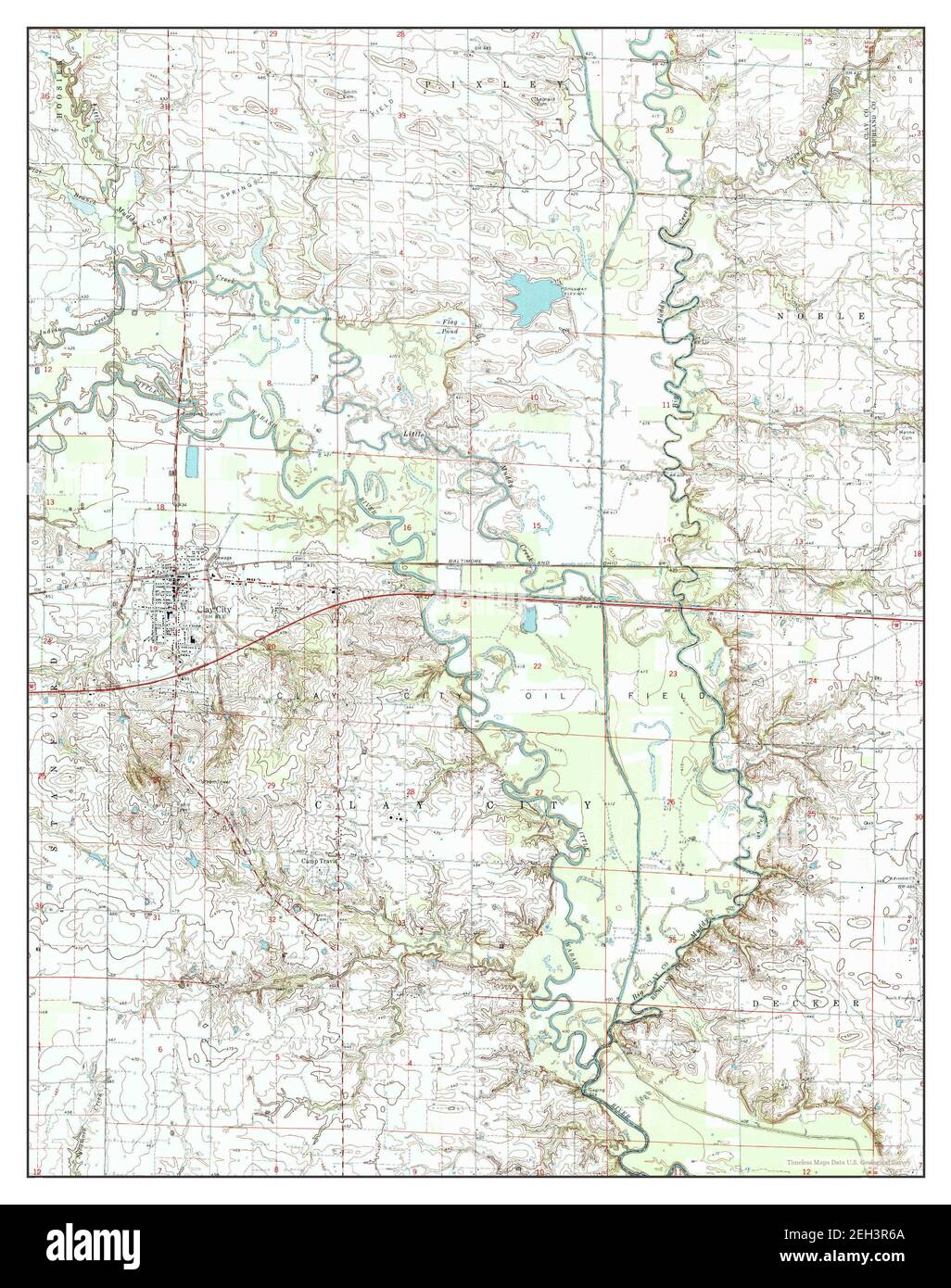 Clay City, Illinois, map 1970, 124000, United States of America by