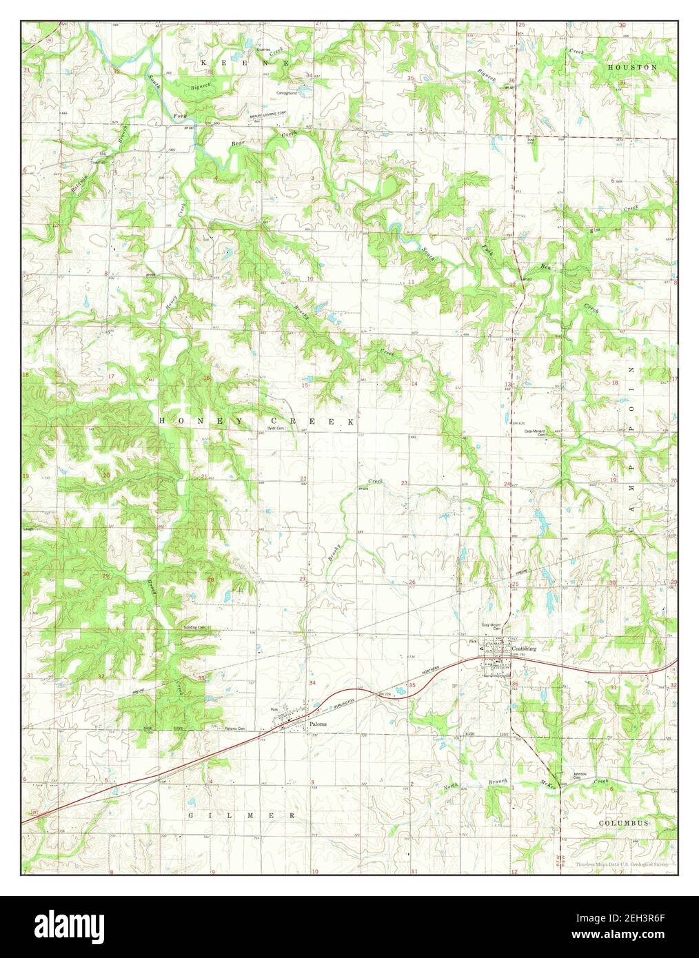 Coatsburg, Illinois, map 1981, 124000, United States of America by