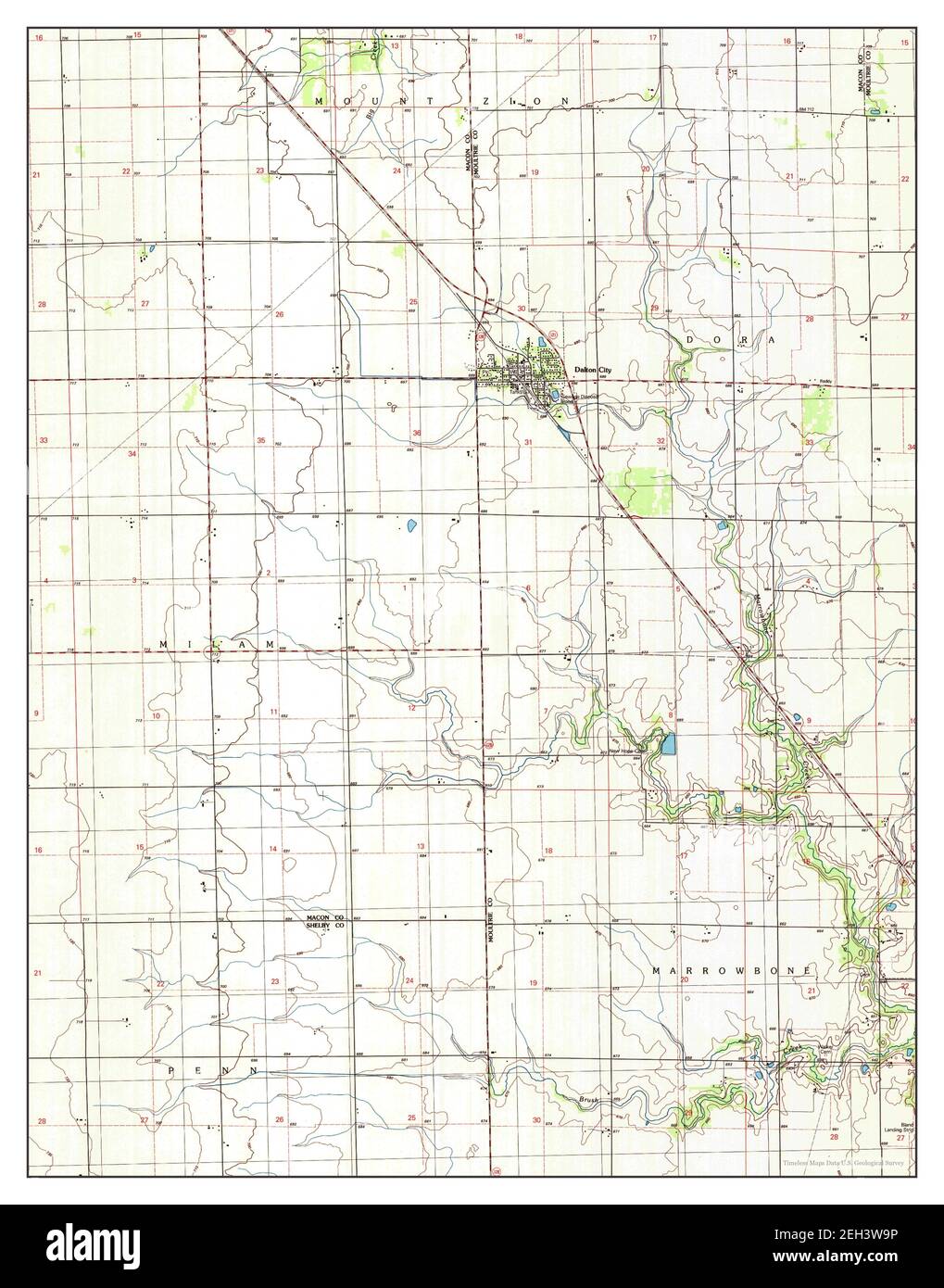 Dalton City, Illinois, map 1998, 124000, United States of America by