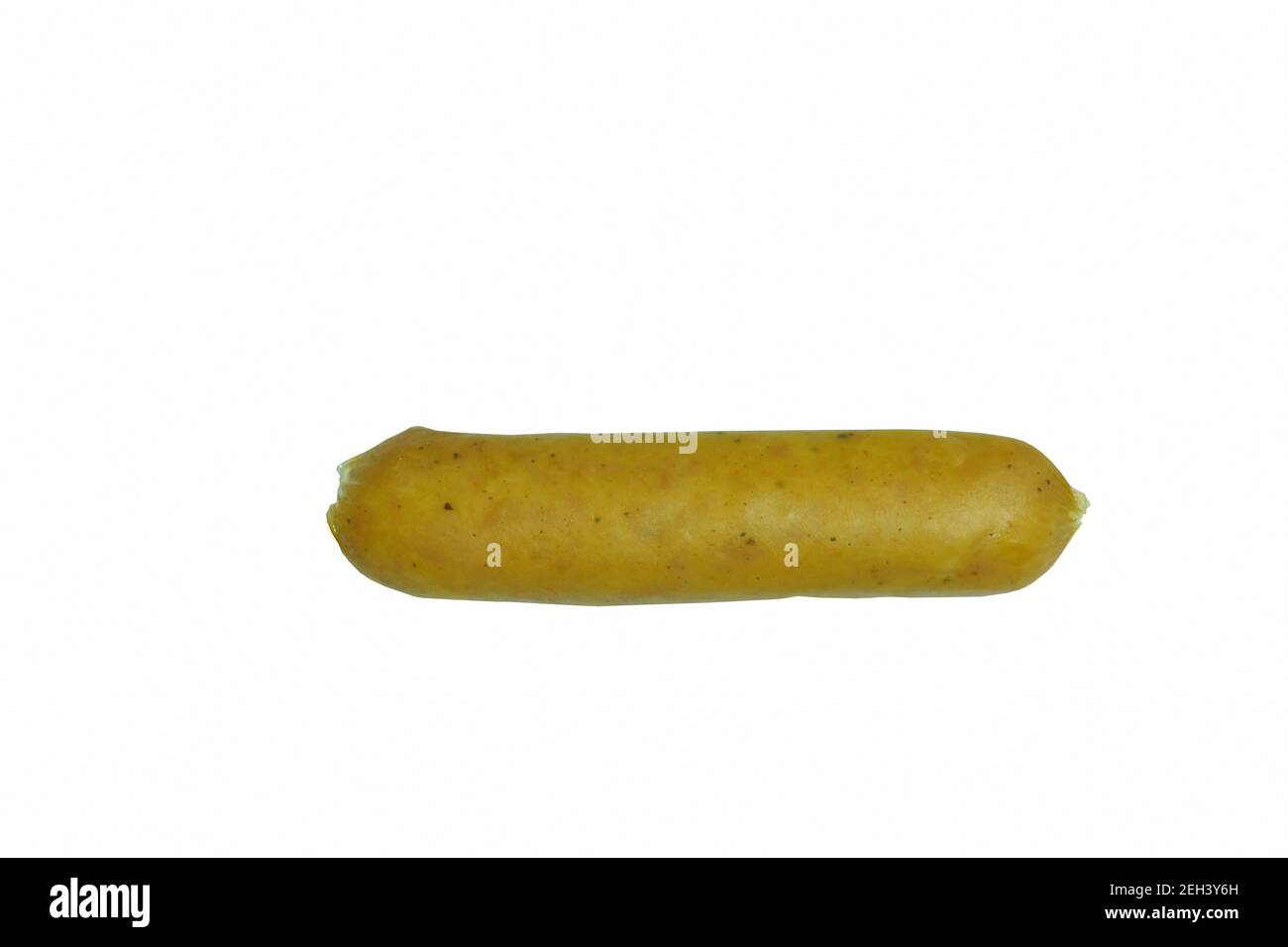 grilled hot dog or pepper pork sausage on white background Stock Photo