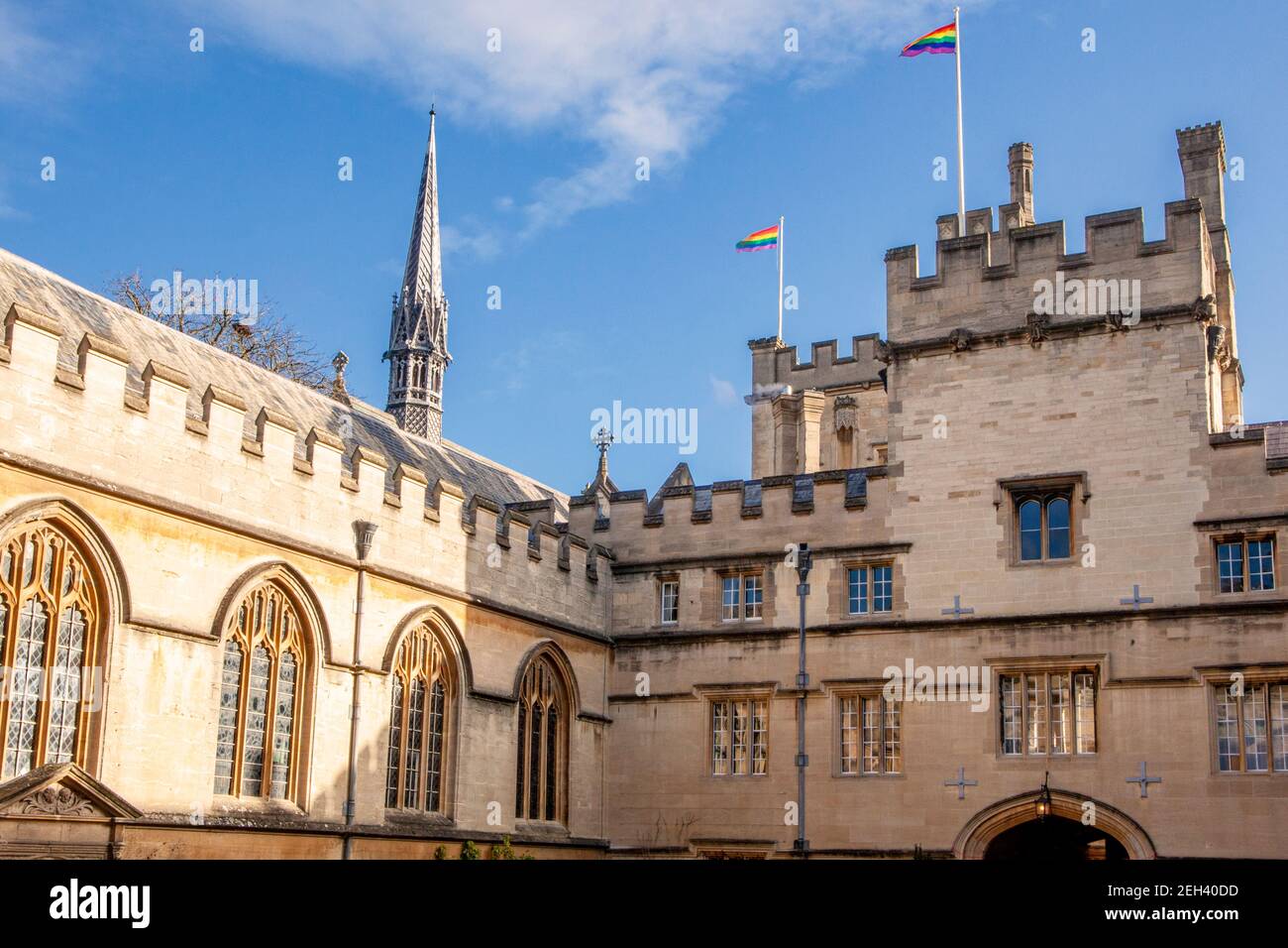 The first quad (quadrangle) in Jesus College, Oxford; one of the
