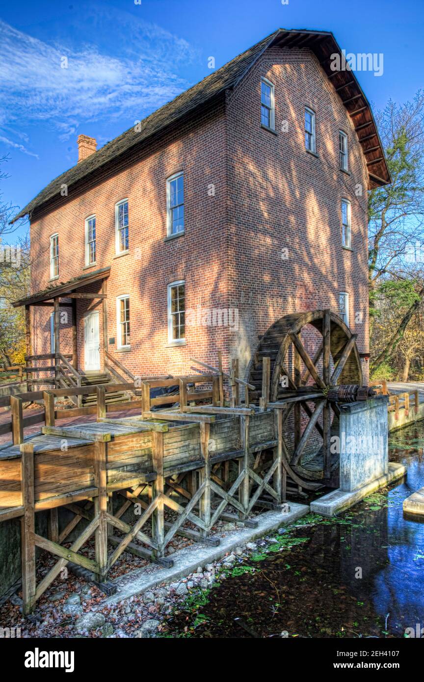 Built in 1837, John Woods Gristmill in Indiana, also operated as a