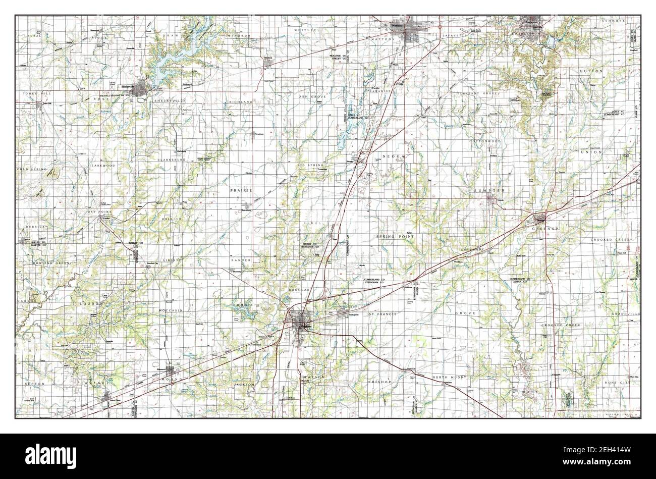 Map of effingham hires stock photography and images Alamy