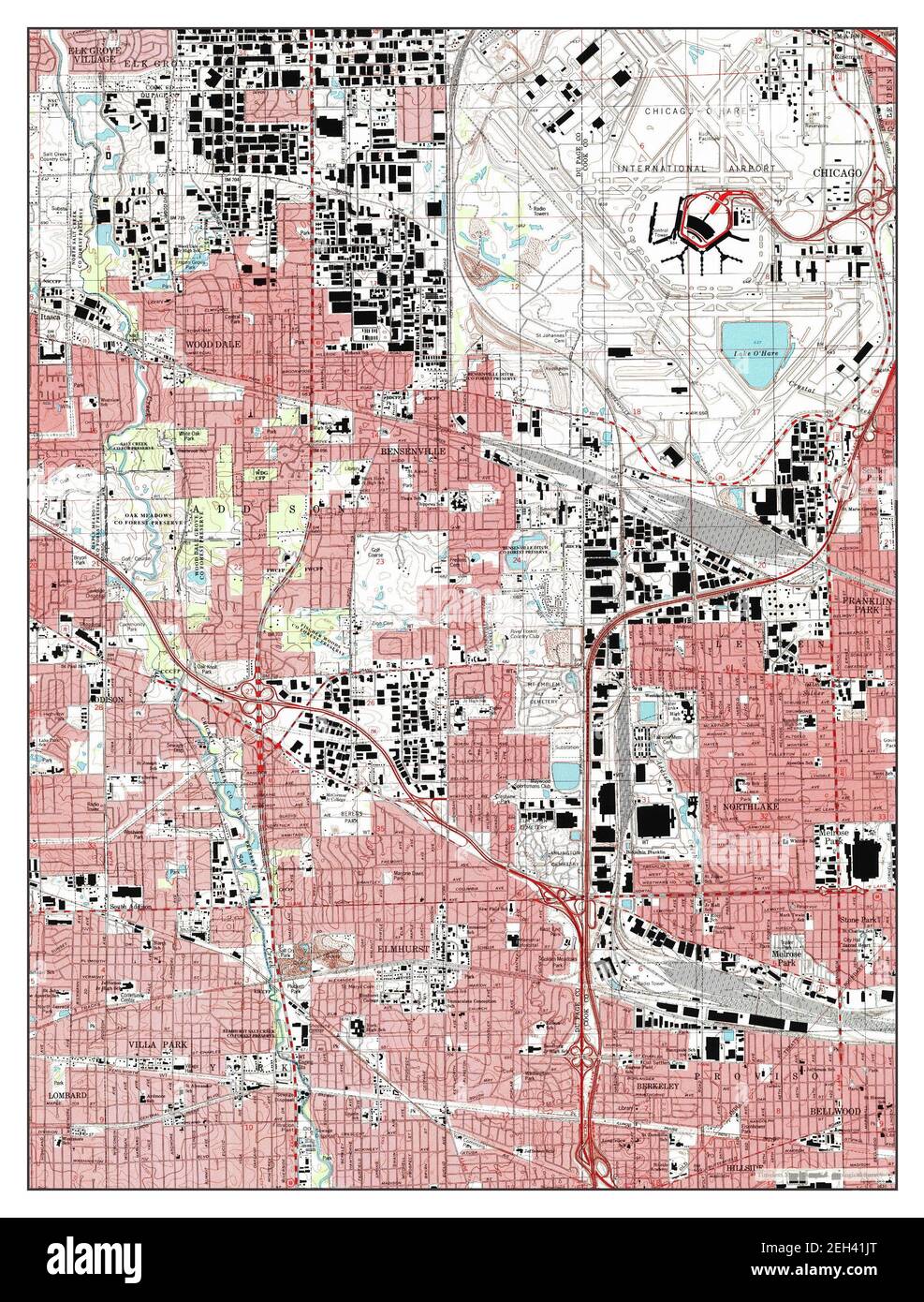 Elmhurst, Illinois, map 1997, 124000, United States of America by Timeless Maps, data U.S