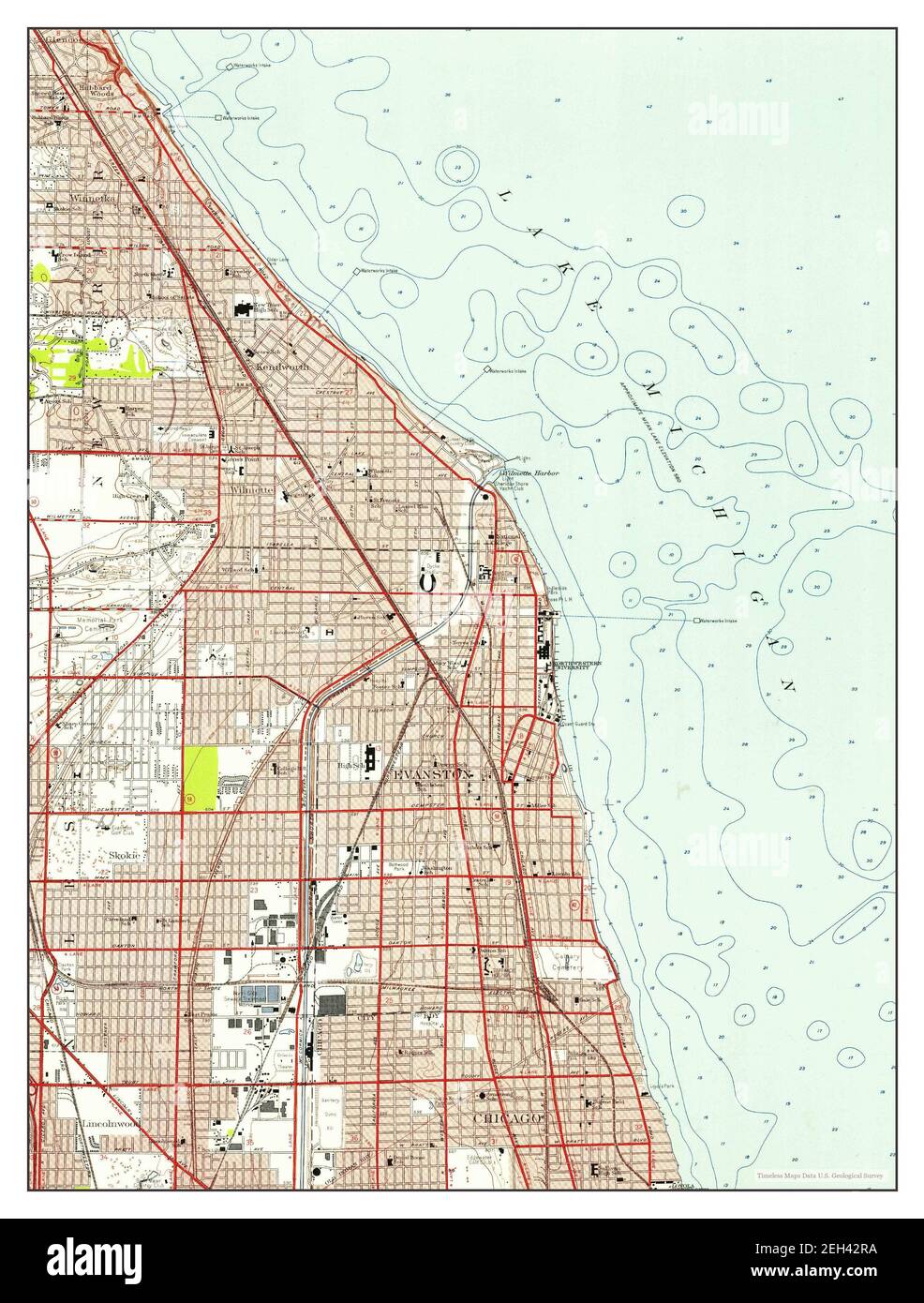 Evanston illinois map hires stock photography and images Alamy