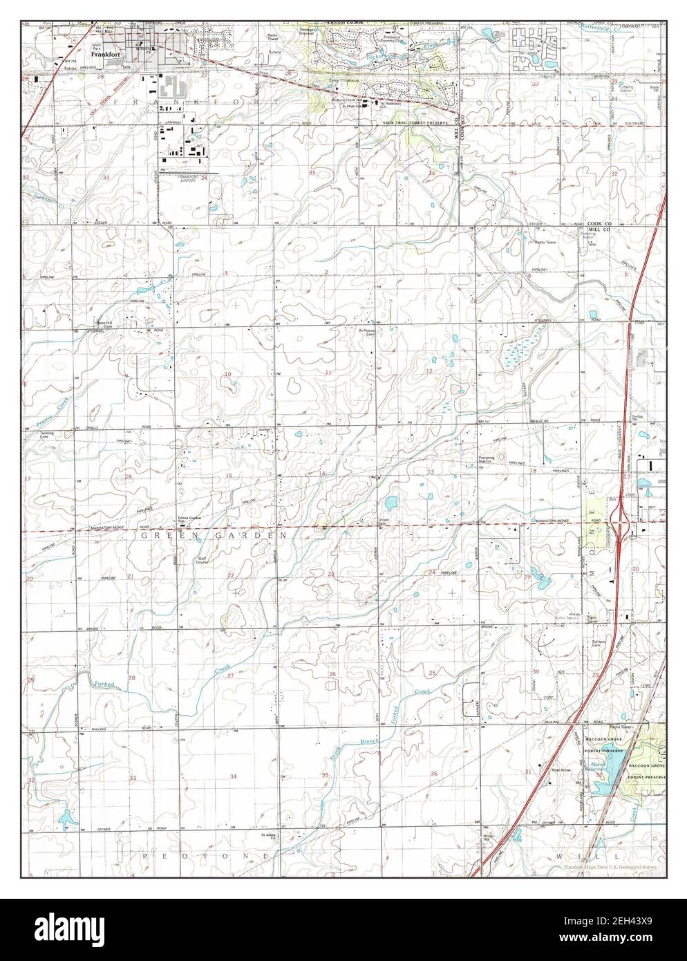 Illinois Property Lines Map Frankfort Illinois Map 1990 1 24000 United States Of America By Timeless Maps Data U S Geological Survey Stock Photo Alamy