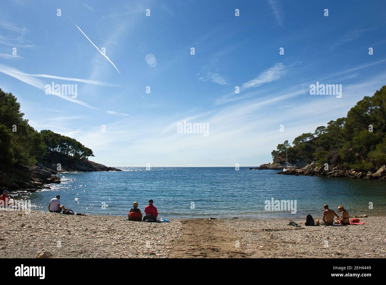 Calanque De Port D'Alon, bay with
