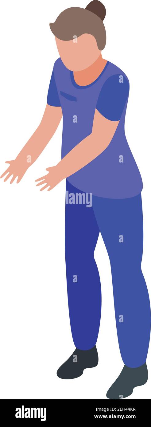 Physical therapist massage icon. Isometric of physical therapist massage vector icon for web design isolated on white background Stock Vector