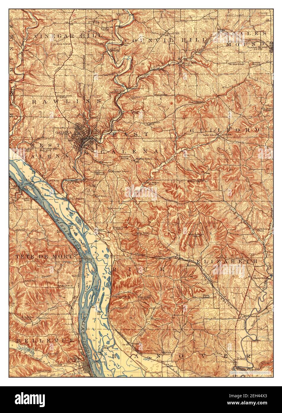 Galena, Illinois, map 1911, 162500, United States of America by