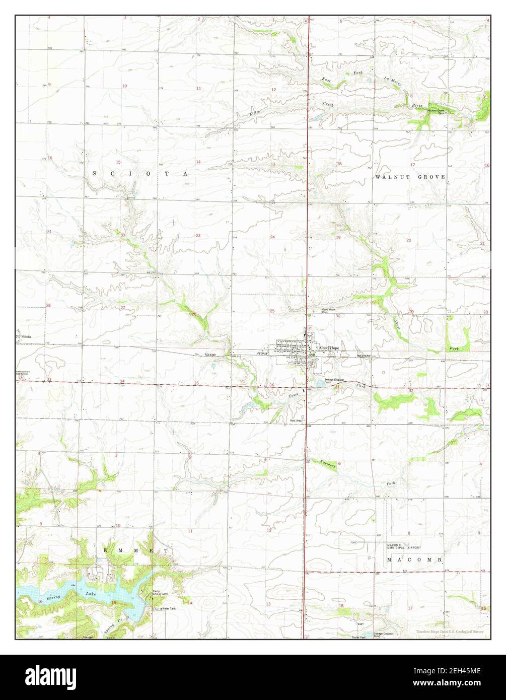 Good Hope, Illinois, map 1974, 124000, United States of America by