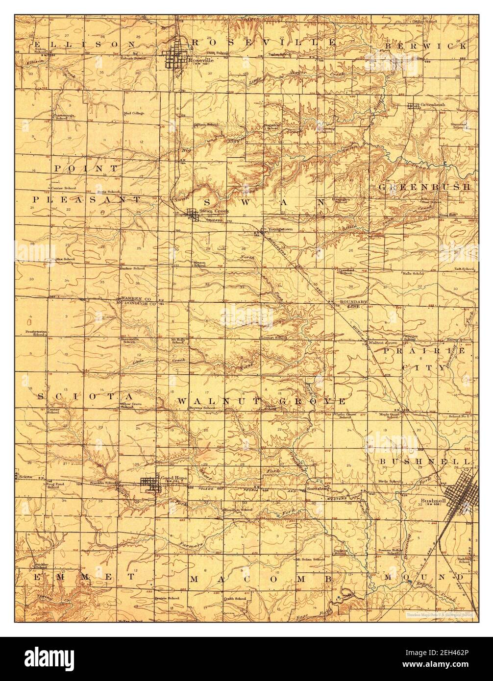 Good Hope, Illinois, map 1918, 162500, United States of America by