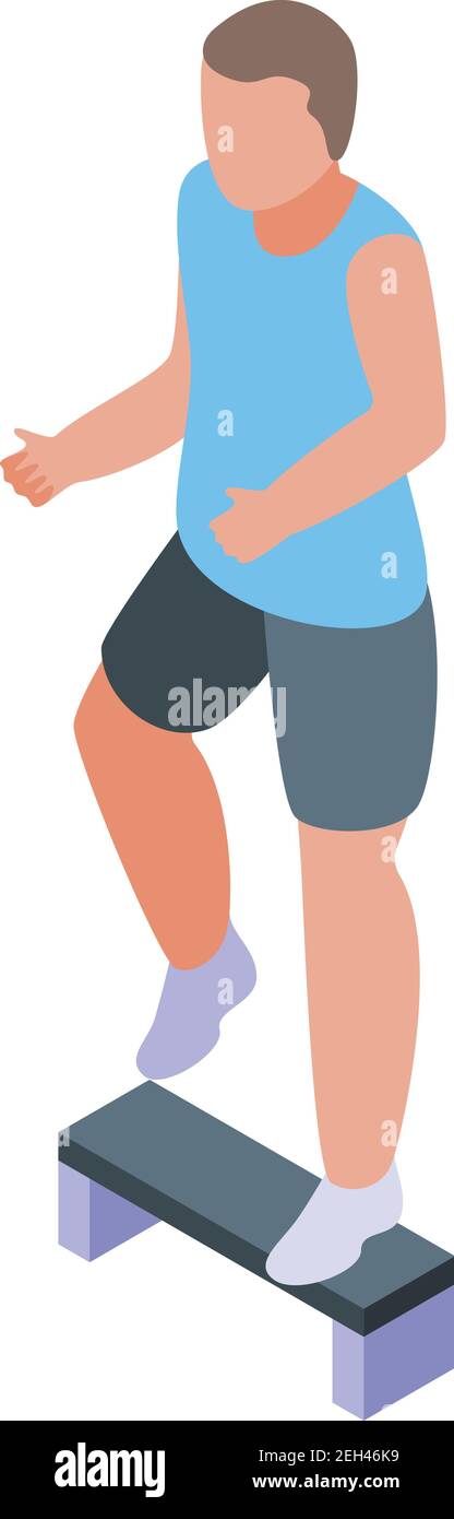 Stand exercise icon. Isometric of stand exercise vector icon for web ...