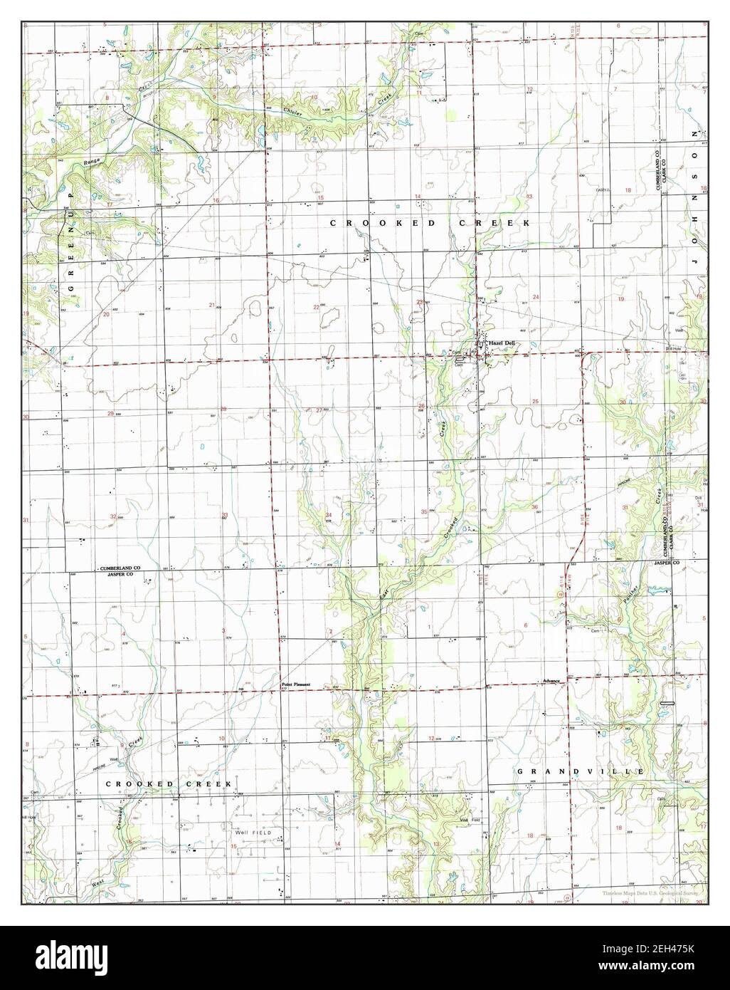Hazel Dell, Illinois, map 1998, 124000, United States of America by Timeless Maps, data U.S