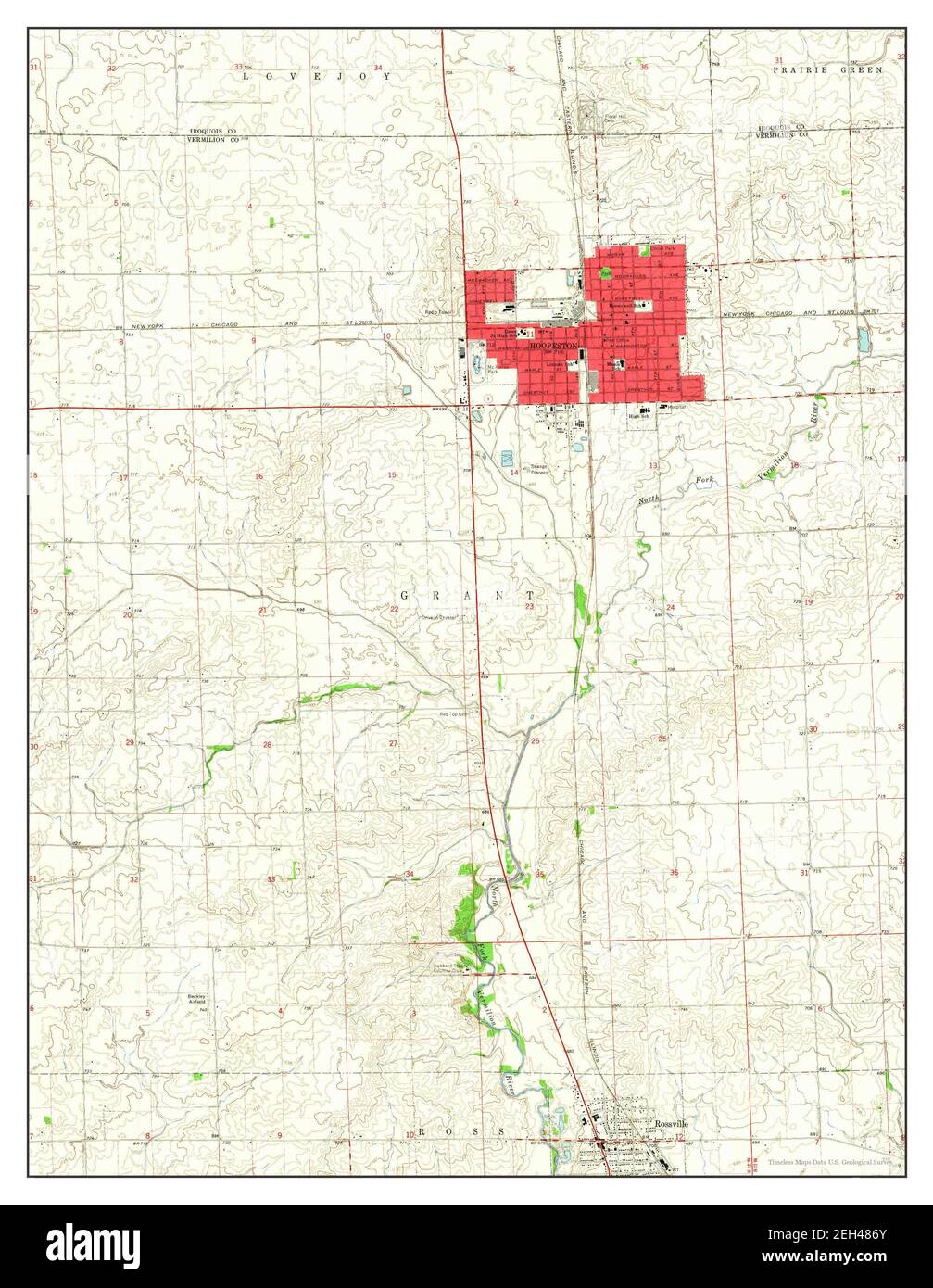 Hoopeston map hires stock photography and images Alamy