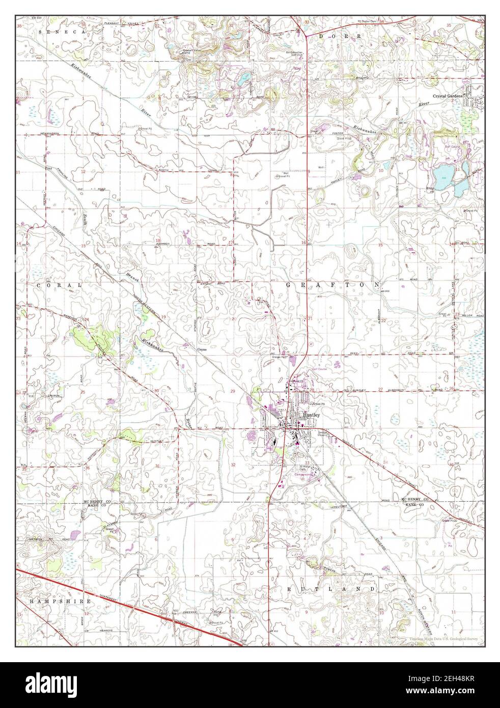 Huntley, Illinois, map 1978, 124000, United States of America by Timeless Maps, data U.S