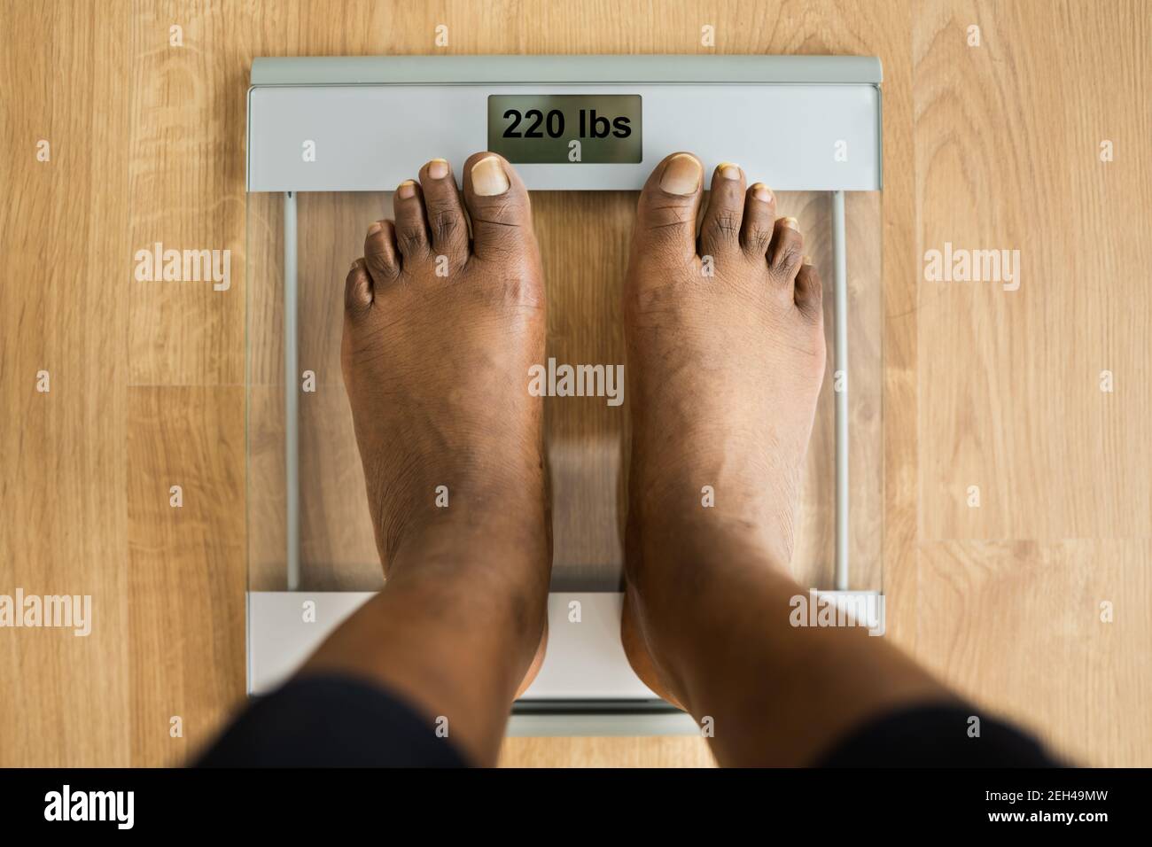 Human Feet Standing On Weight Scale Stock Photo 1408004615