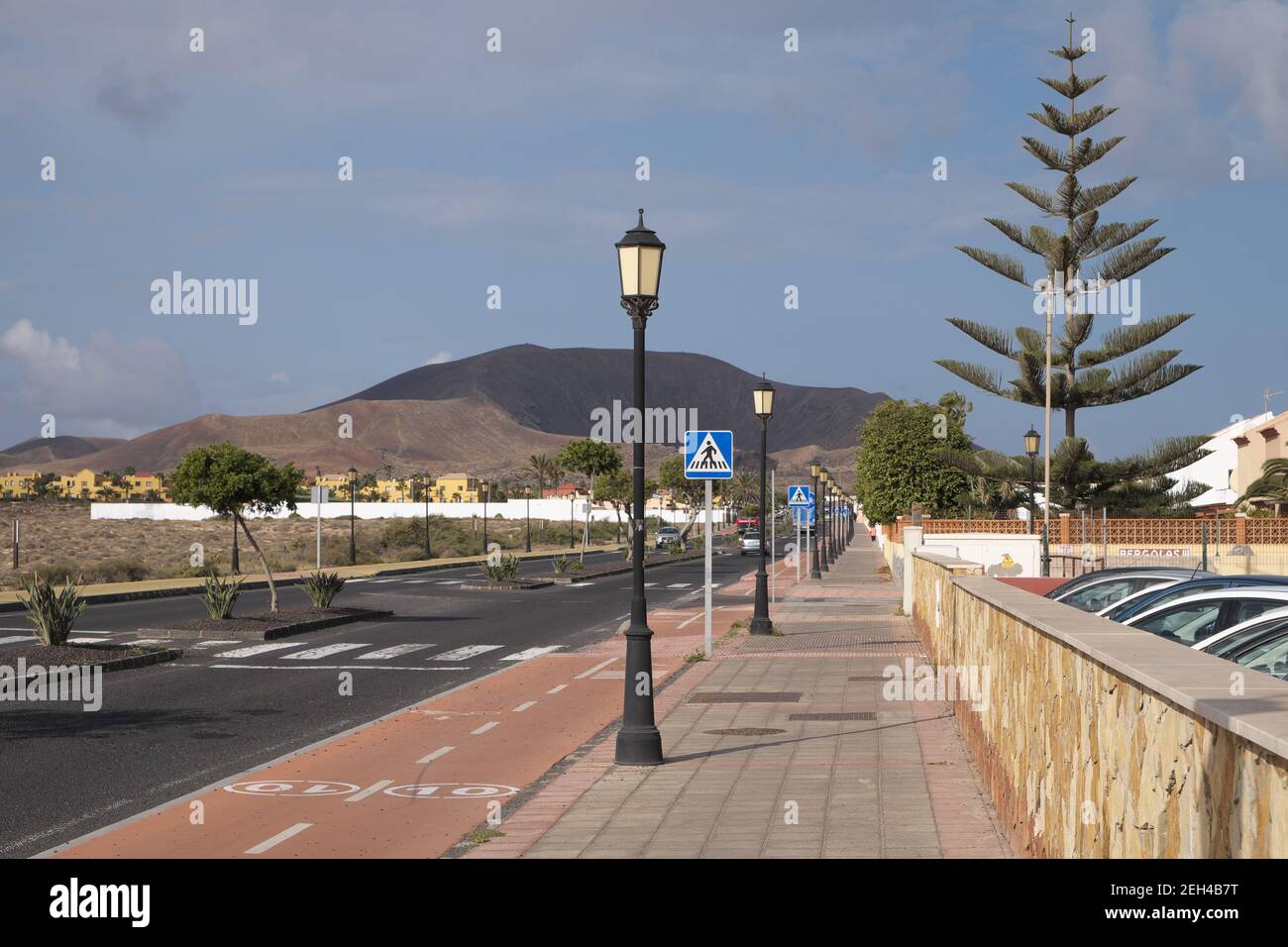Street views, Playa del Corralejo, Correlejo, Fuerteventura, Canary Islands, Spain Stock Photo