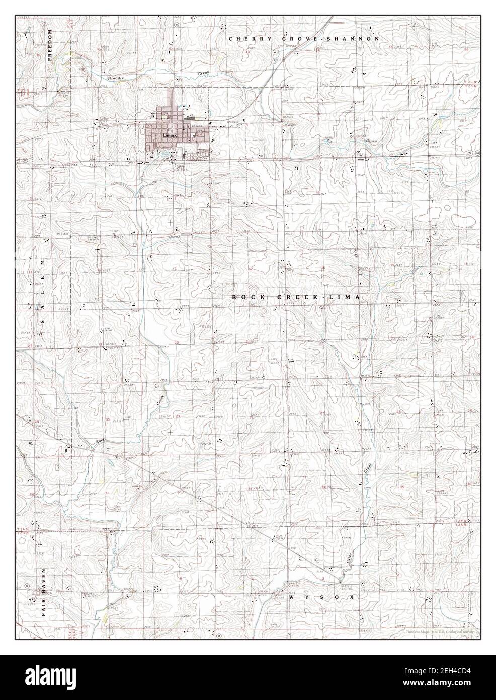 Lanark, Illinois, map 1985, 124000, United States of America by