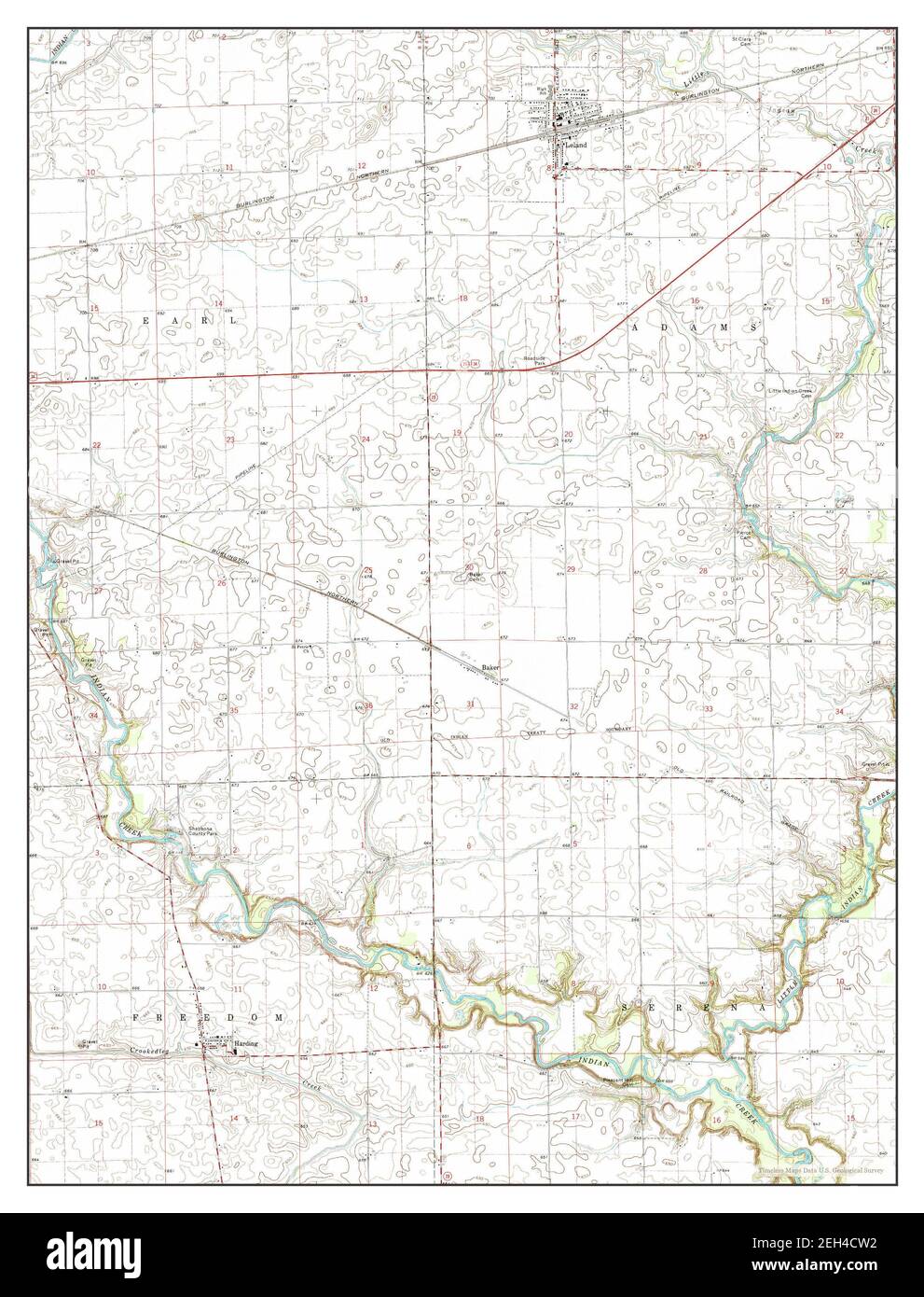 Leland, Illinois, map 1971, 124000, United States of America by