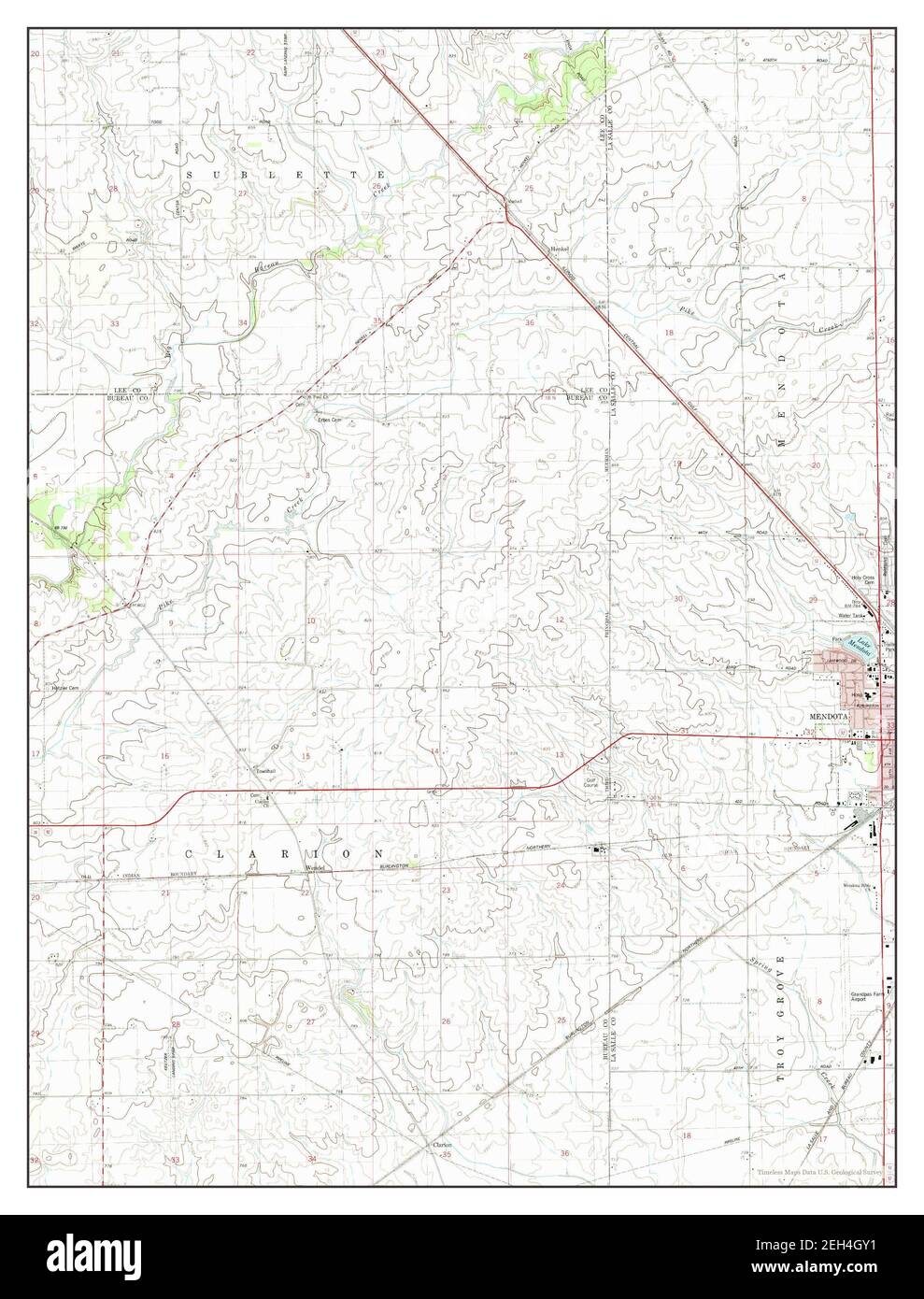 Mendota West, Illinois, map 1982, 1:24000, United States of America by Timeless Maps, data U.S. Geological Survey Stock Photo