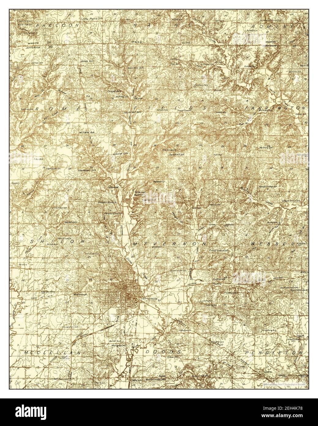 Mount Vernon, Illinois, map 1933, 148000, United States of America by