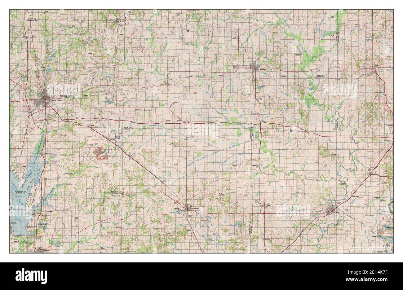 Mount Vernon, Illinois, map 1982, 1100000, United States of America by