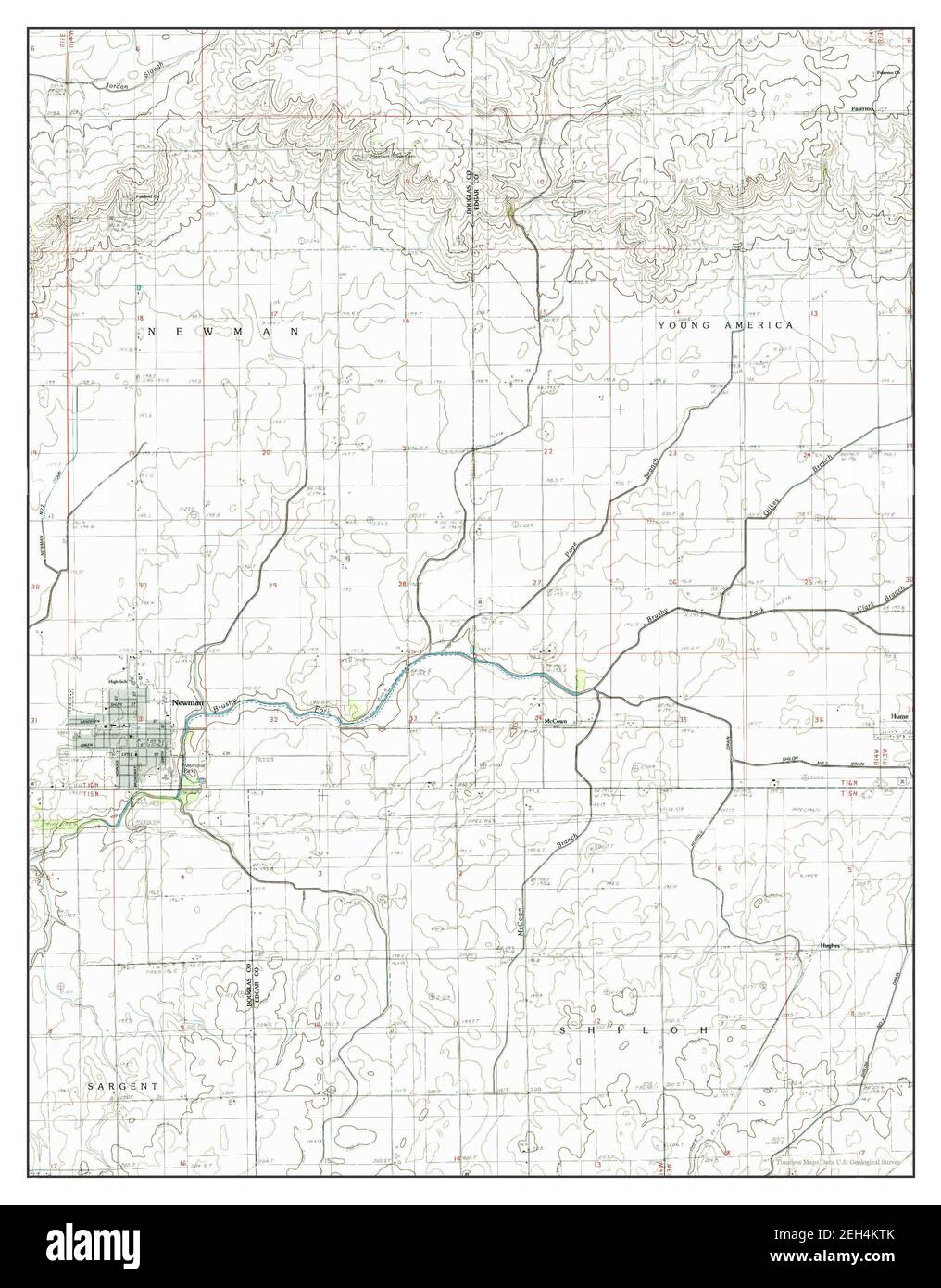 Newman, Illinois, map 1998, 124000, United States of America by
