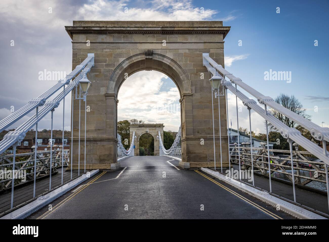 Marlow Suspension Bridge, England Stock Photo Alamy