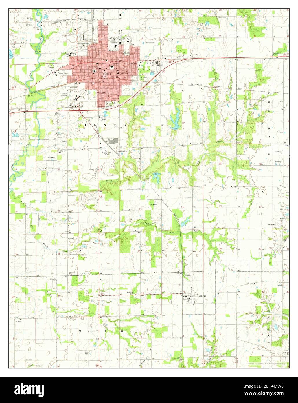 Olney Illinois Map 1971 124000 United States Of America By Timeless Maps Data Us Geological Survey 2EH4MW6 