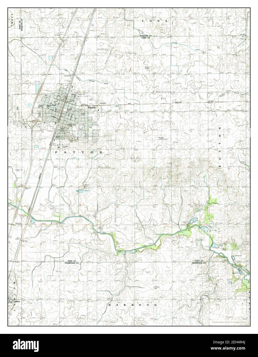 Paxton, Illinois, map 1984, 124000, United States of America by