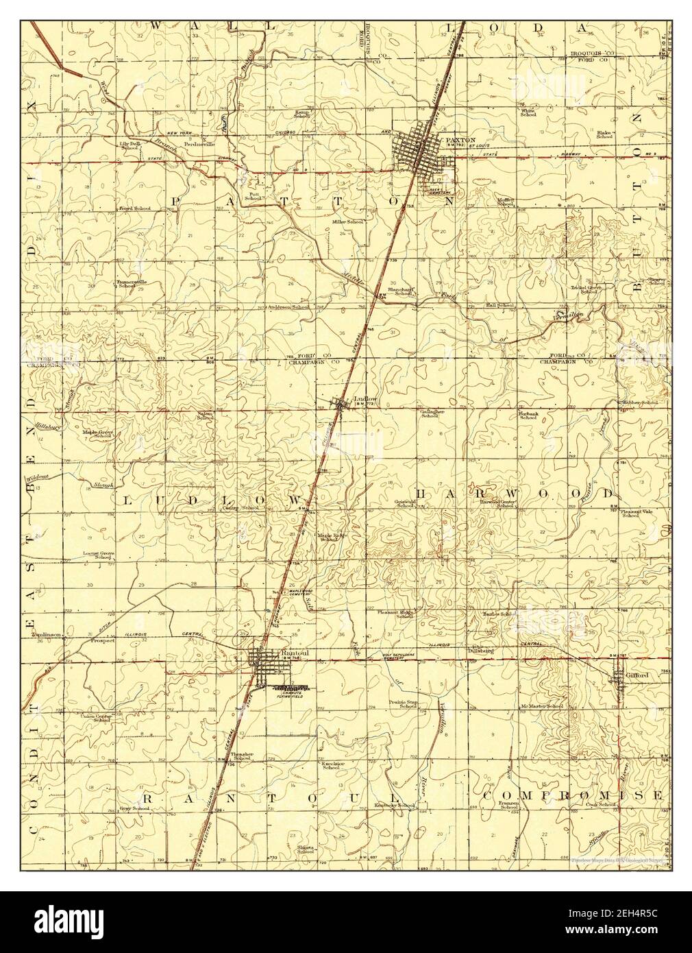 Map of paxton hires stock photography and images Alamy