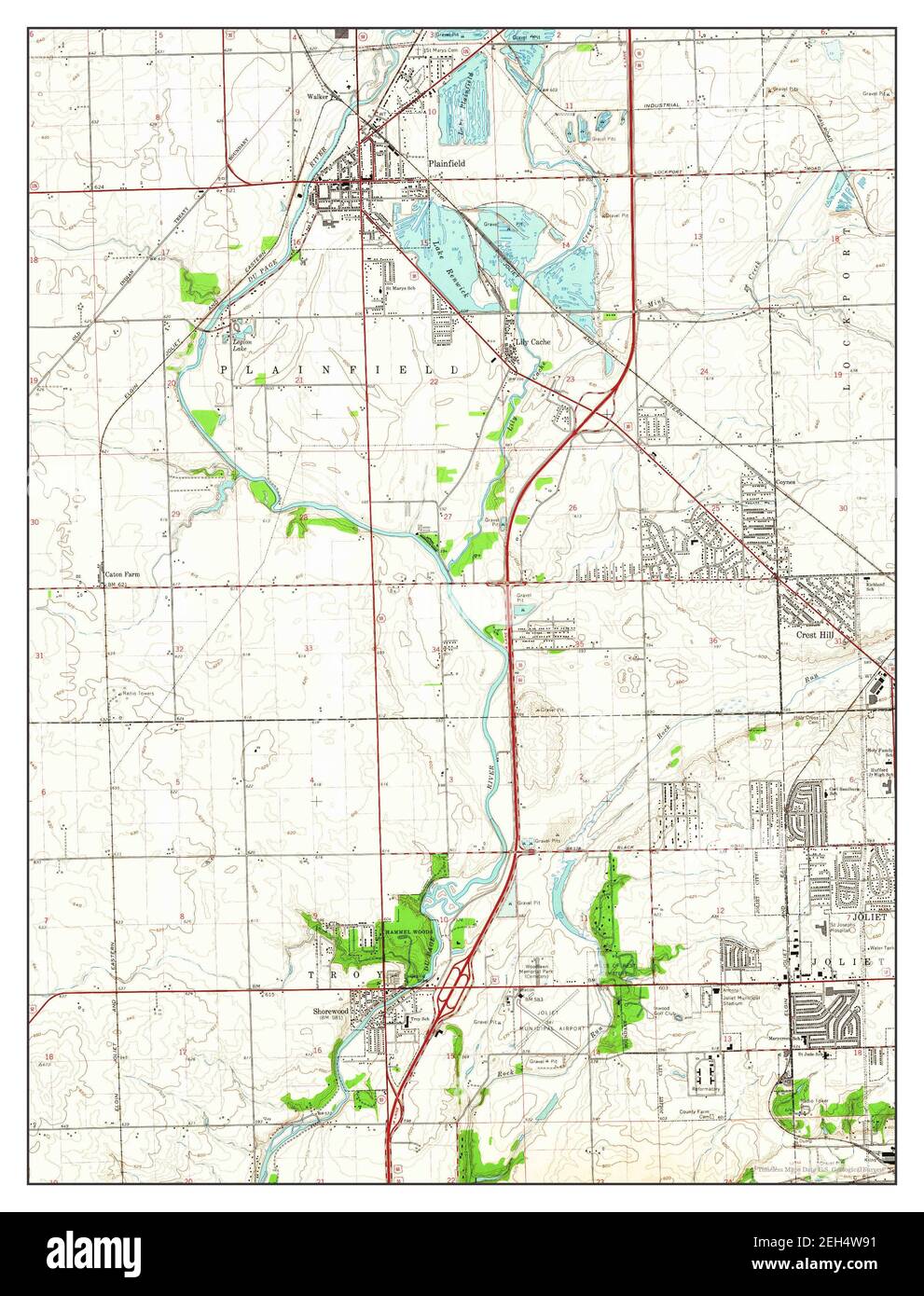 Plainfield, Illinois, map 1962, 1:24000, United States of America by 