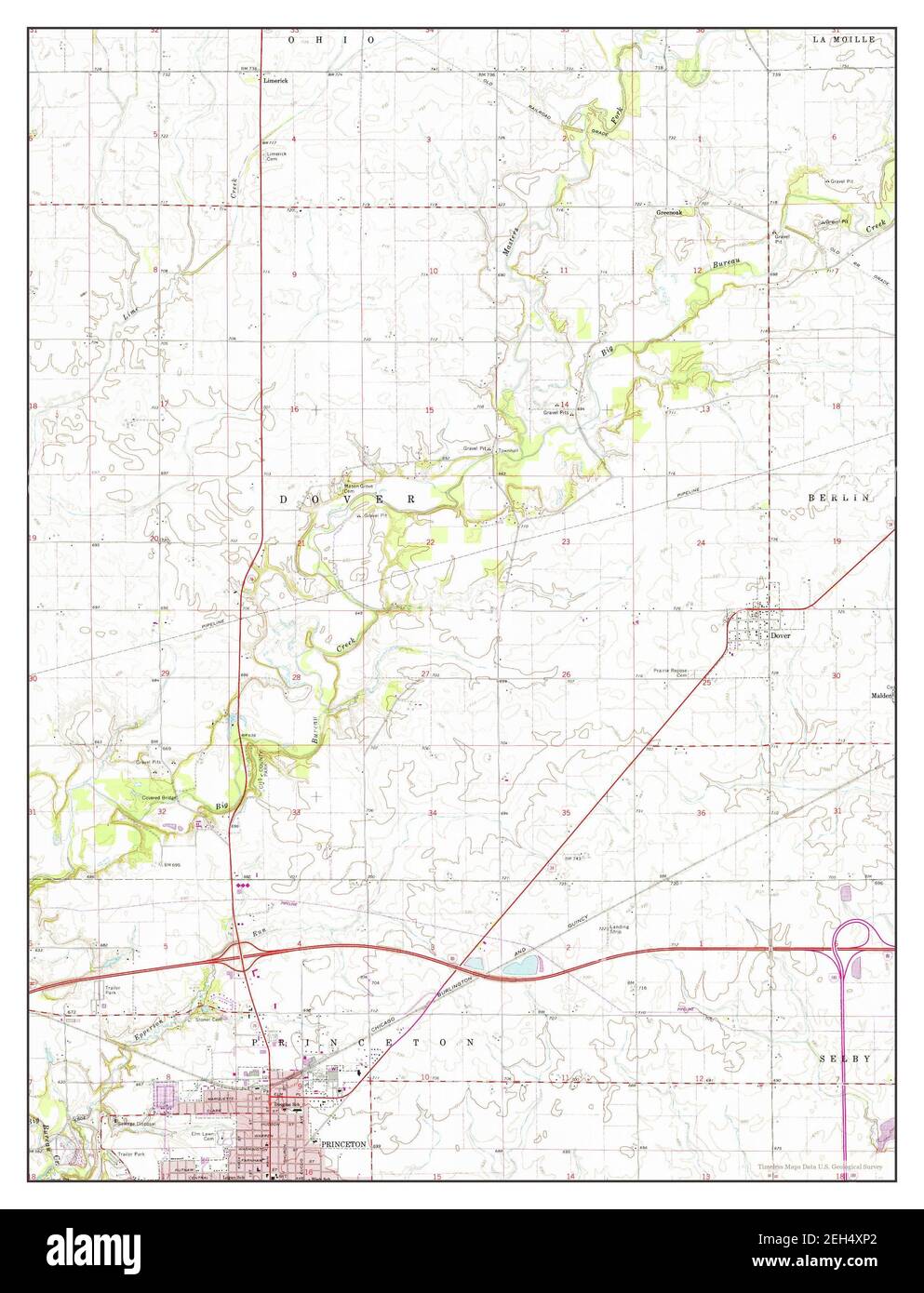 Princeton North, Illinois, map 1966, 124000, United States of America