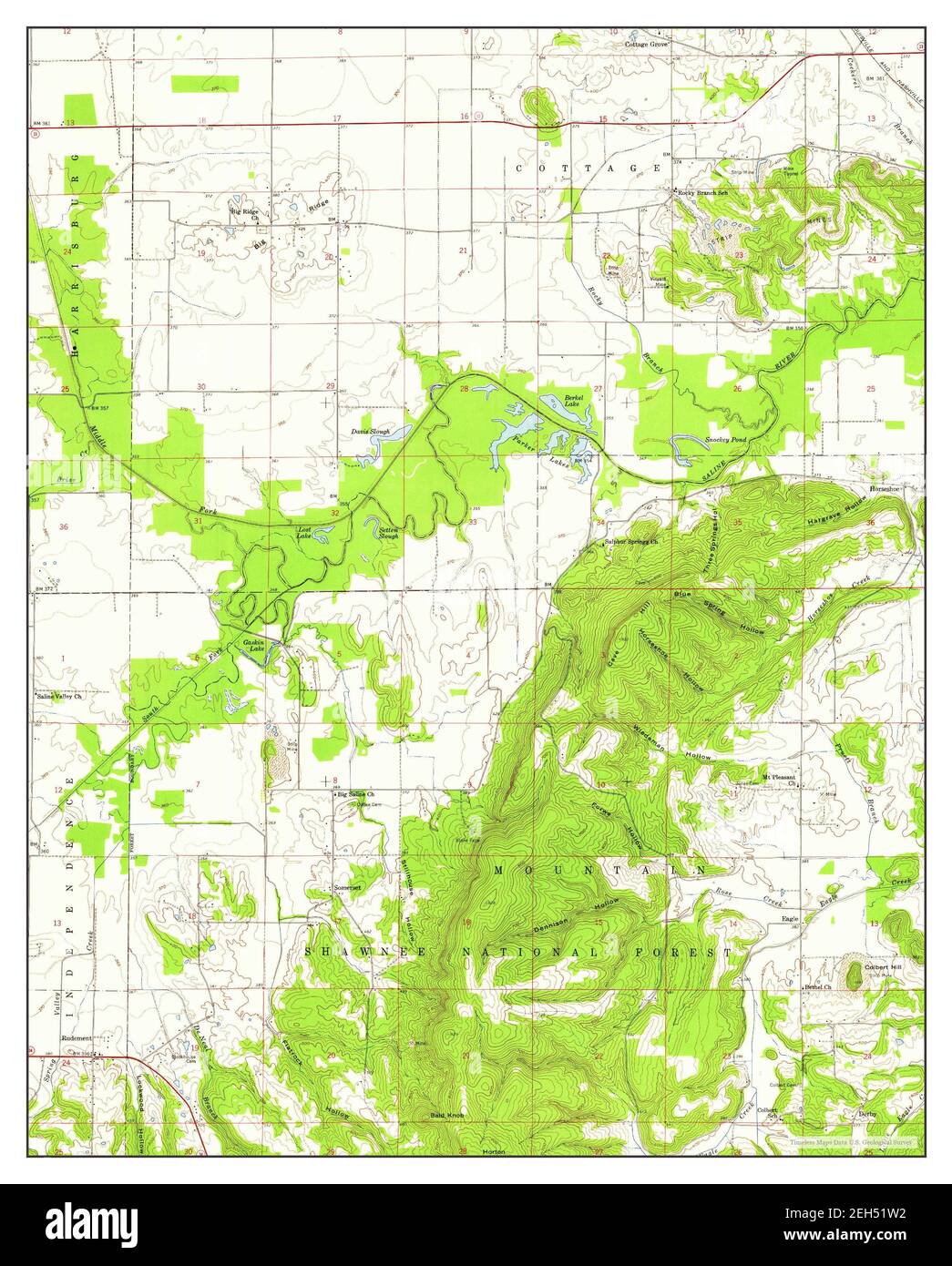 Rudement, Illinois, map 1959, 124000, United States of America by