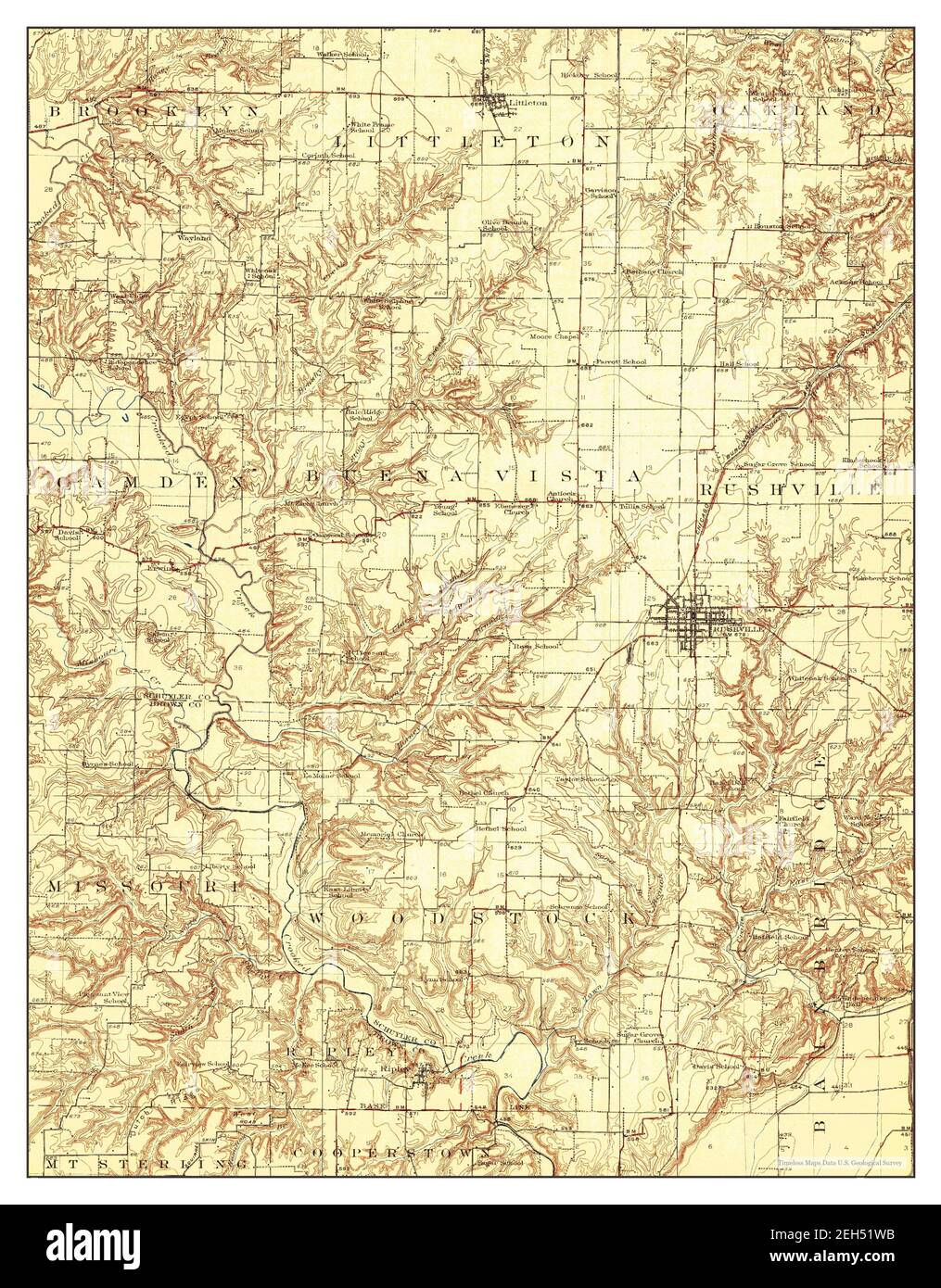 Rushville, Illinois, map 1926, 162500, United States of America by