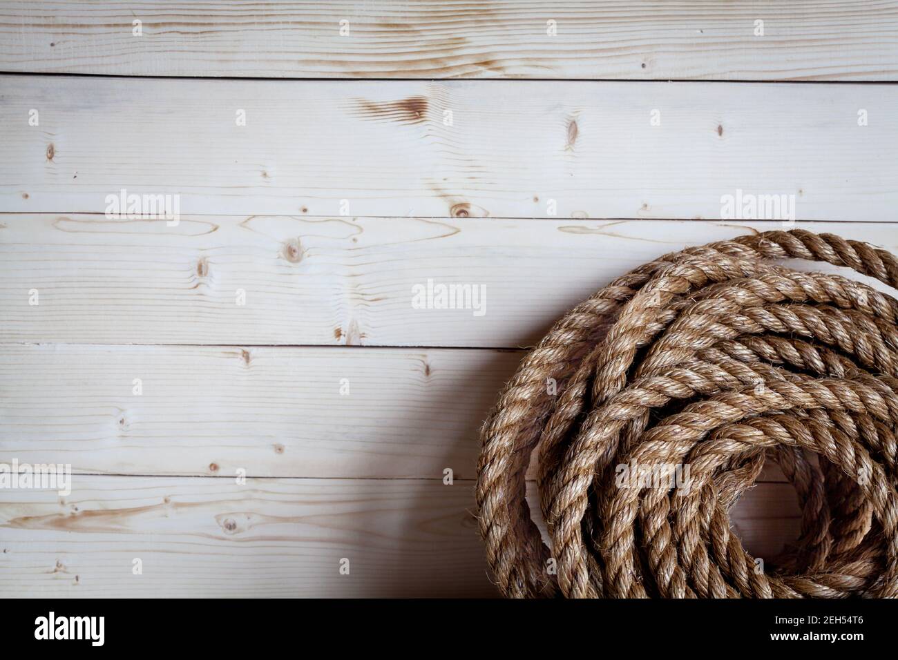 White wood with rope background and Stock Photo - Alamy