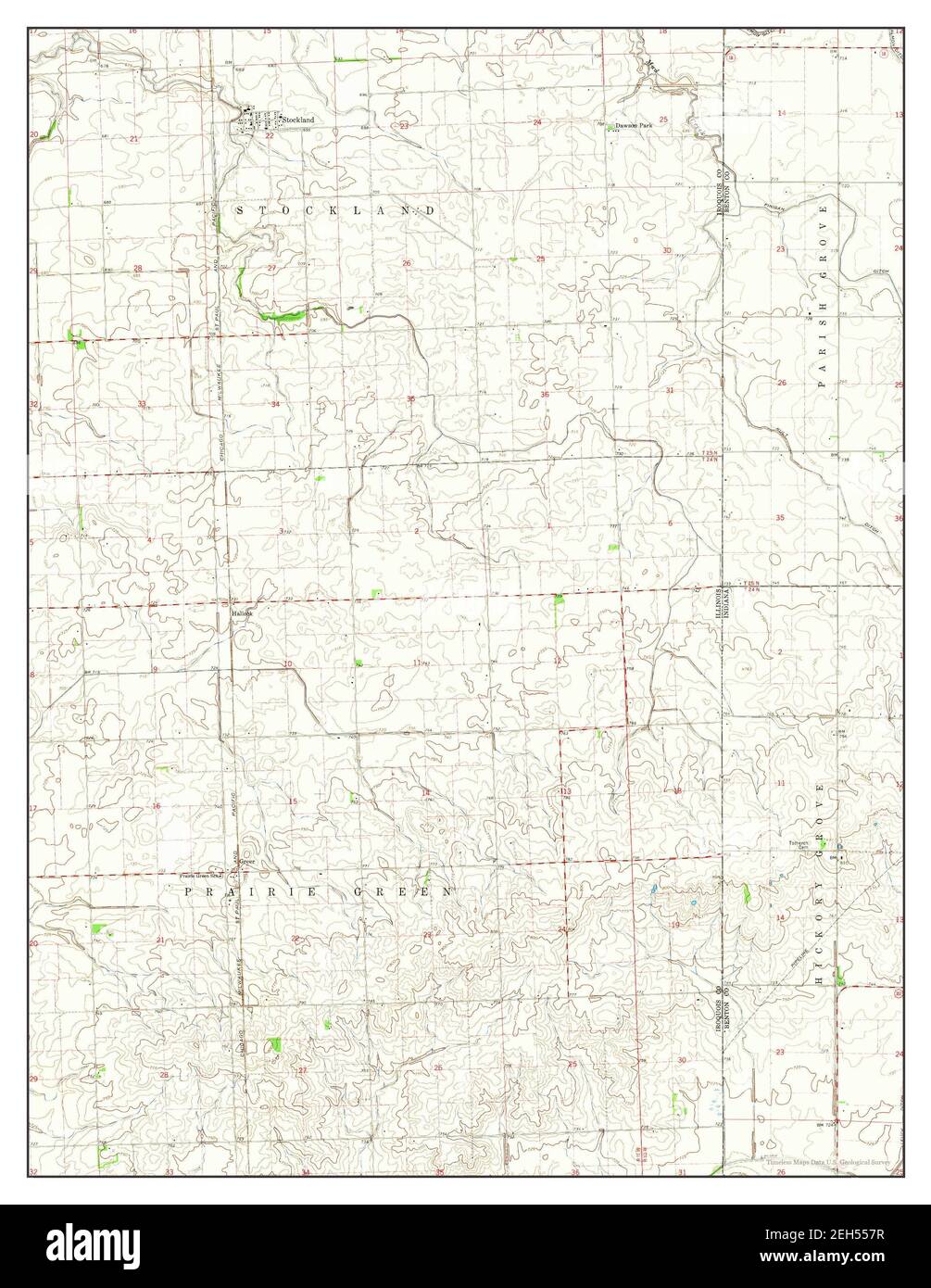 Stockland, Illinois, map 1964, 124000, United States of America by