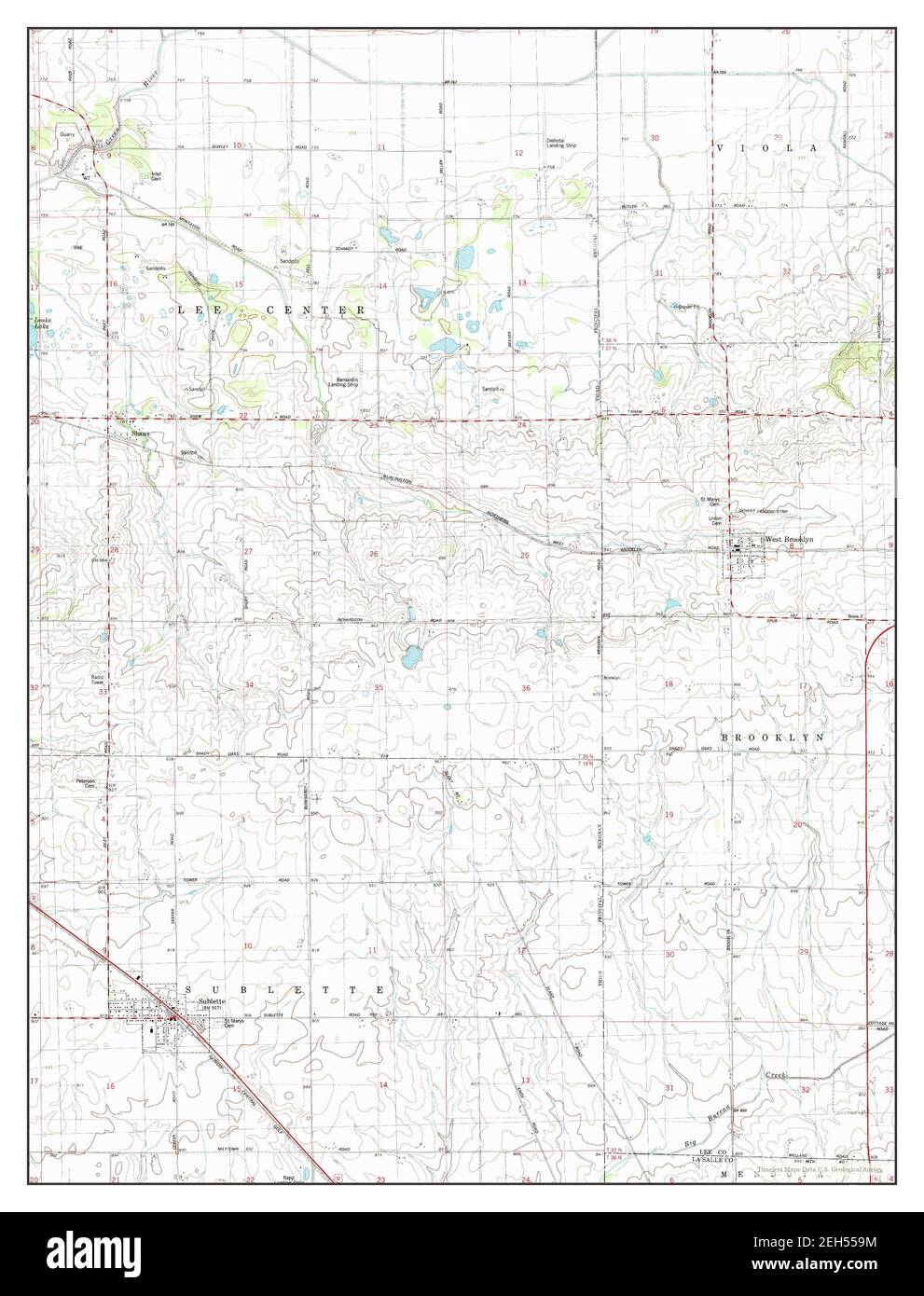 Sublette, Illinois, map 1982, 124000, United States of America by