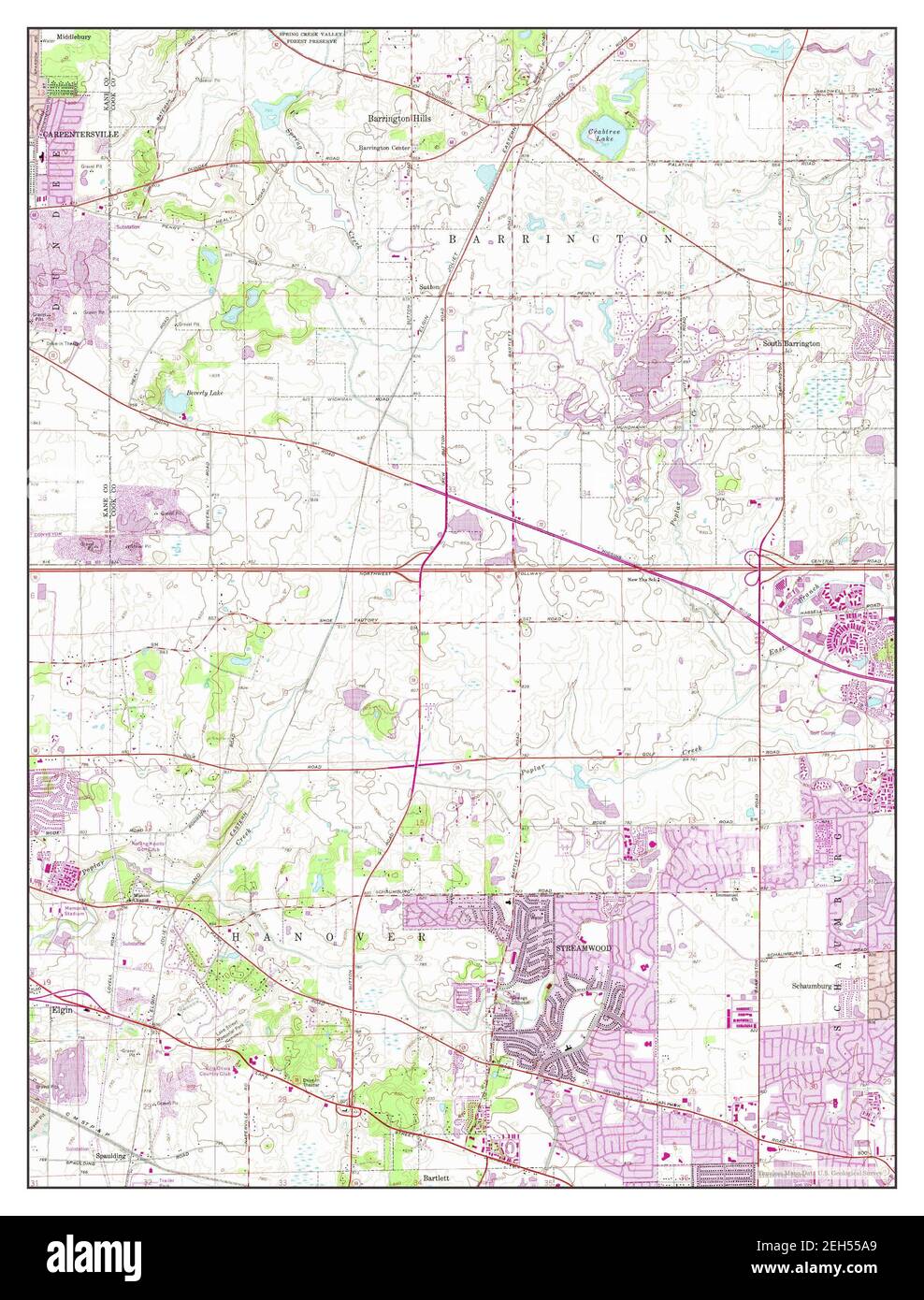 Streamwood, Illinois, map 1961, 124000, United States of America by